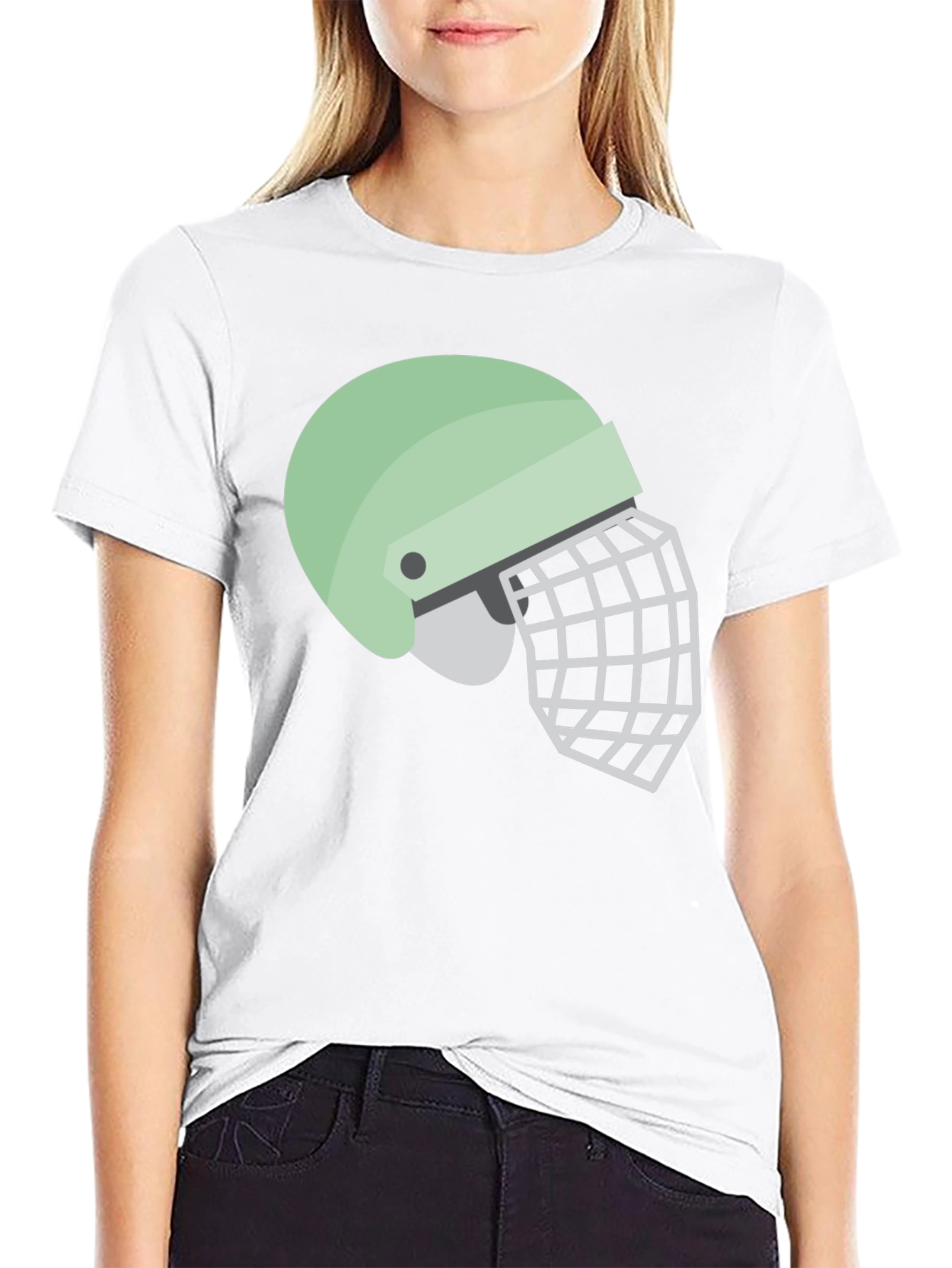 Helmet Graphic Tee - Black Cotton Casual Shirt