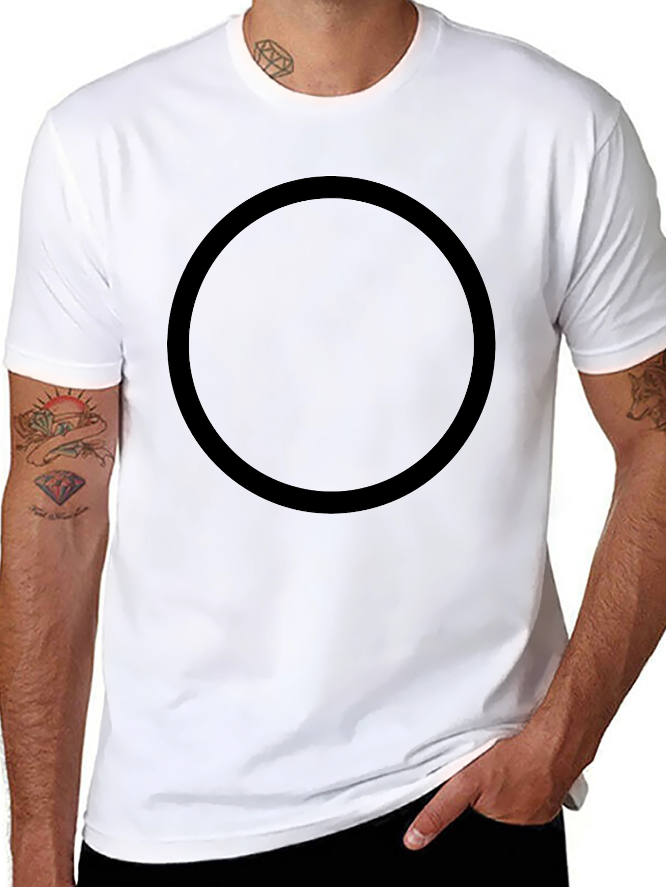 Minimalist Black Circle T-Shirt