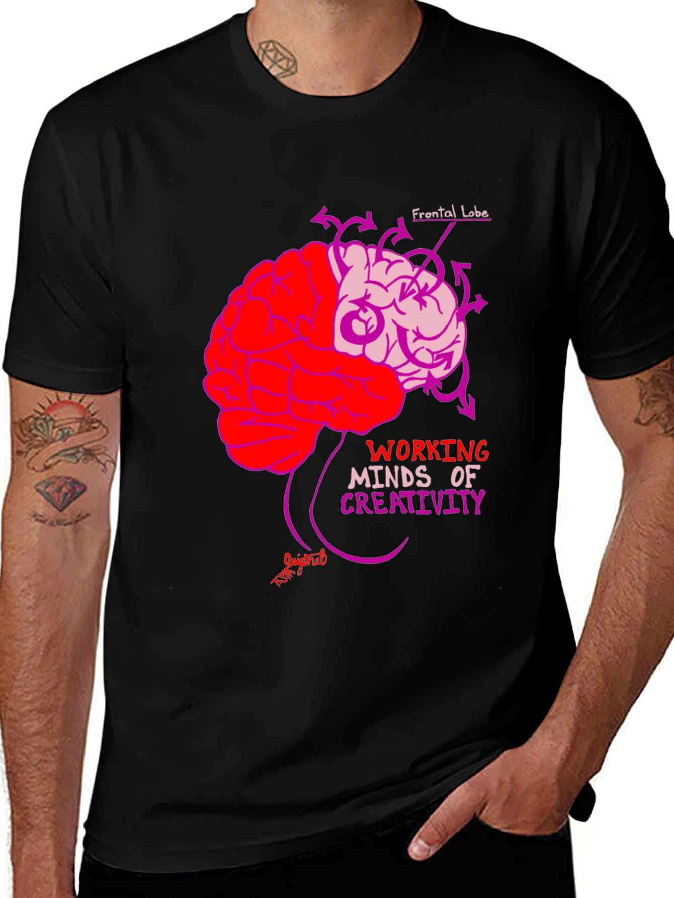 Brain Power T-Shirt: Working Minds Creativity Tee