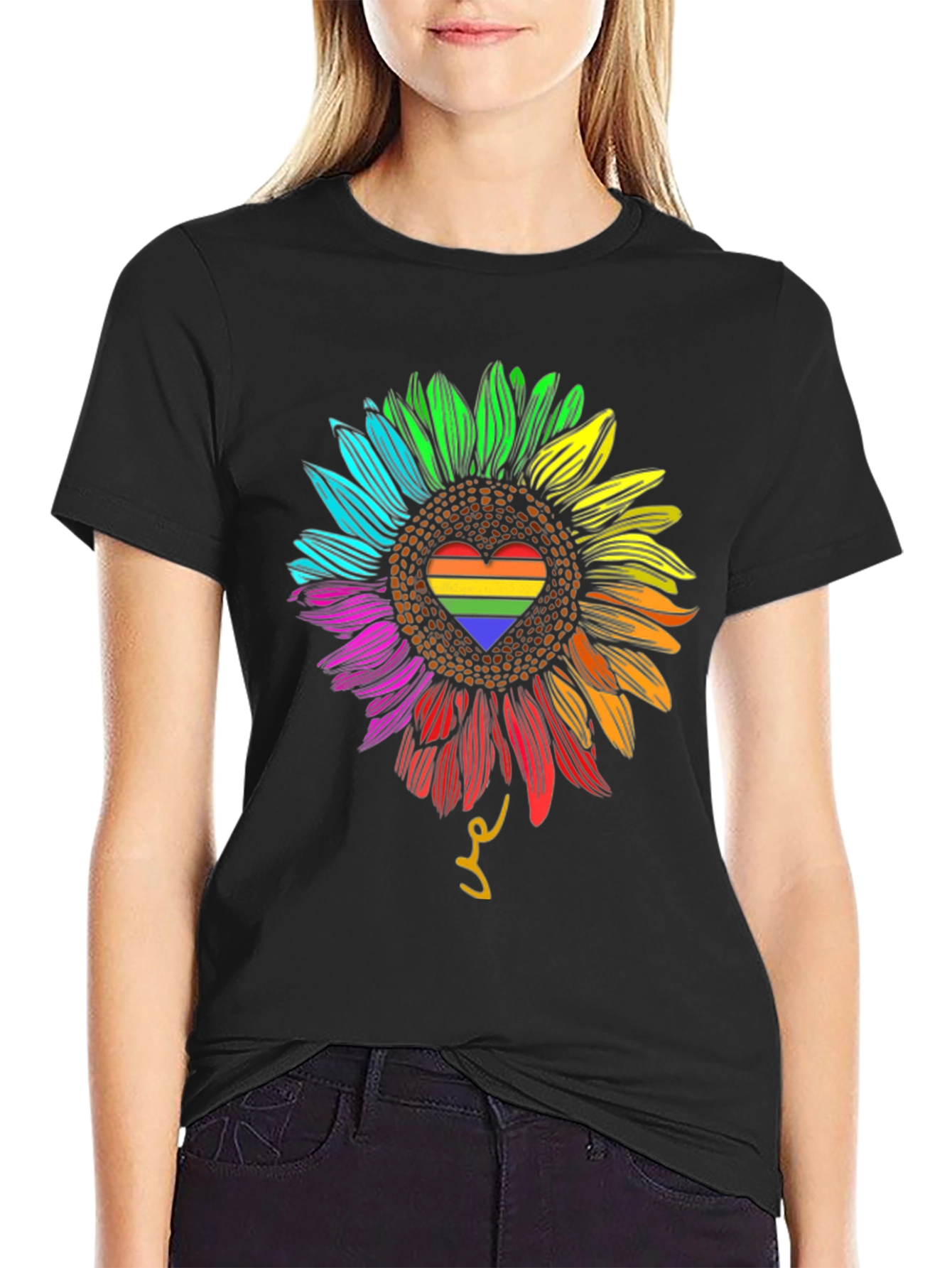Rainbow Sunflower Pride T-Shirt