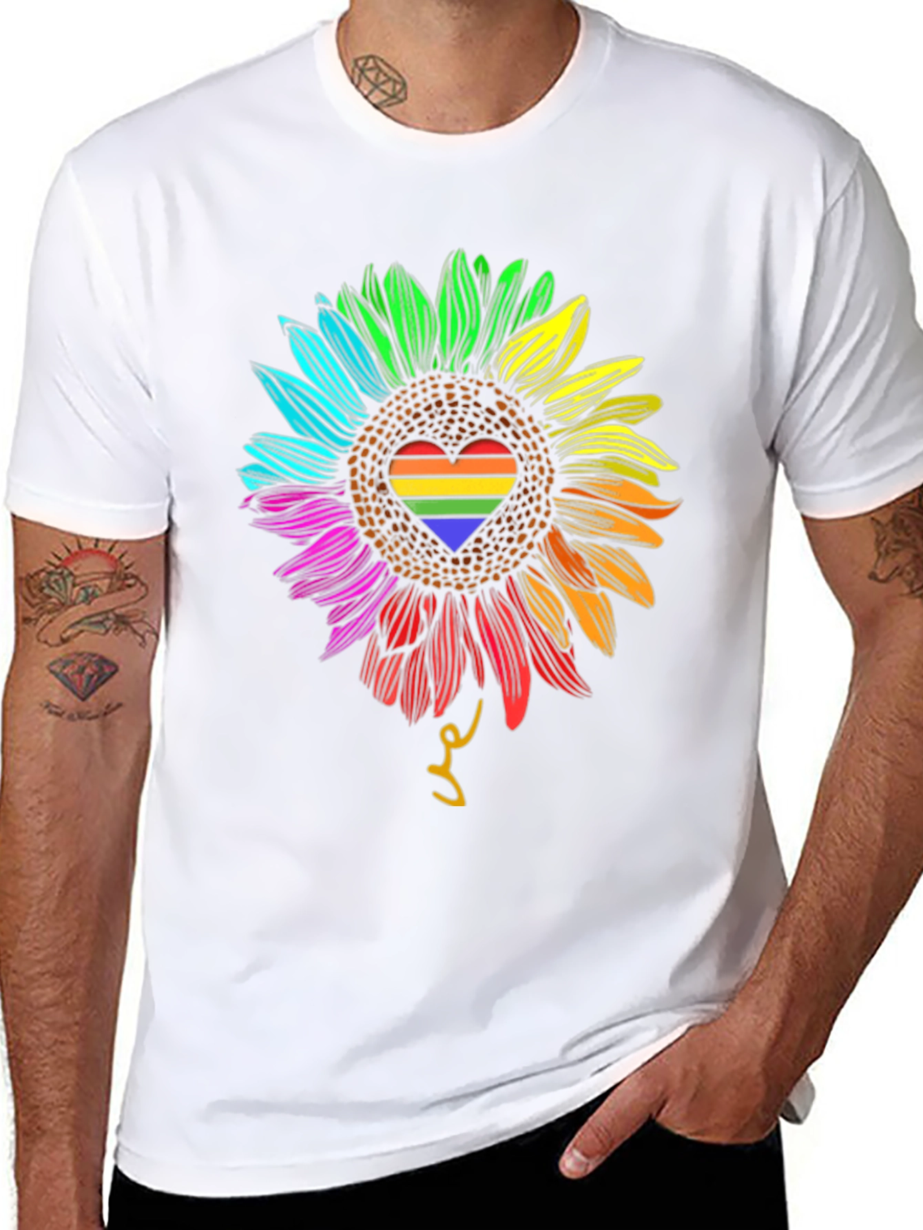 Rainbow Sunflower Pride T-Shirt