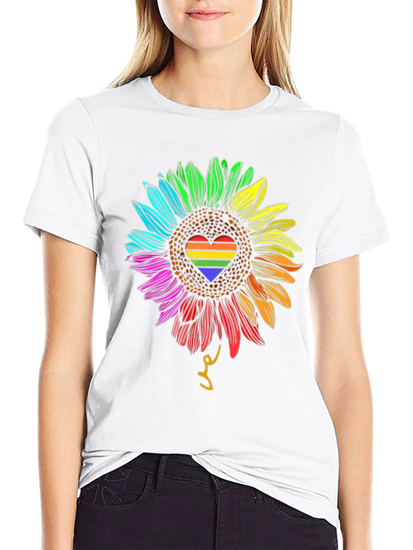 Rainbow Sunflower Pride T-Shirt