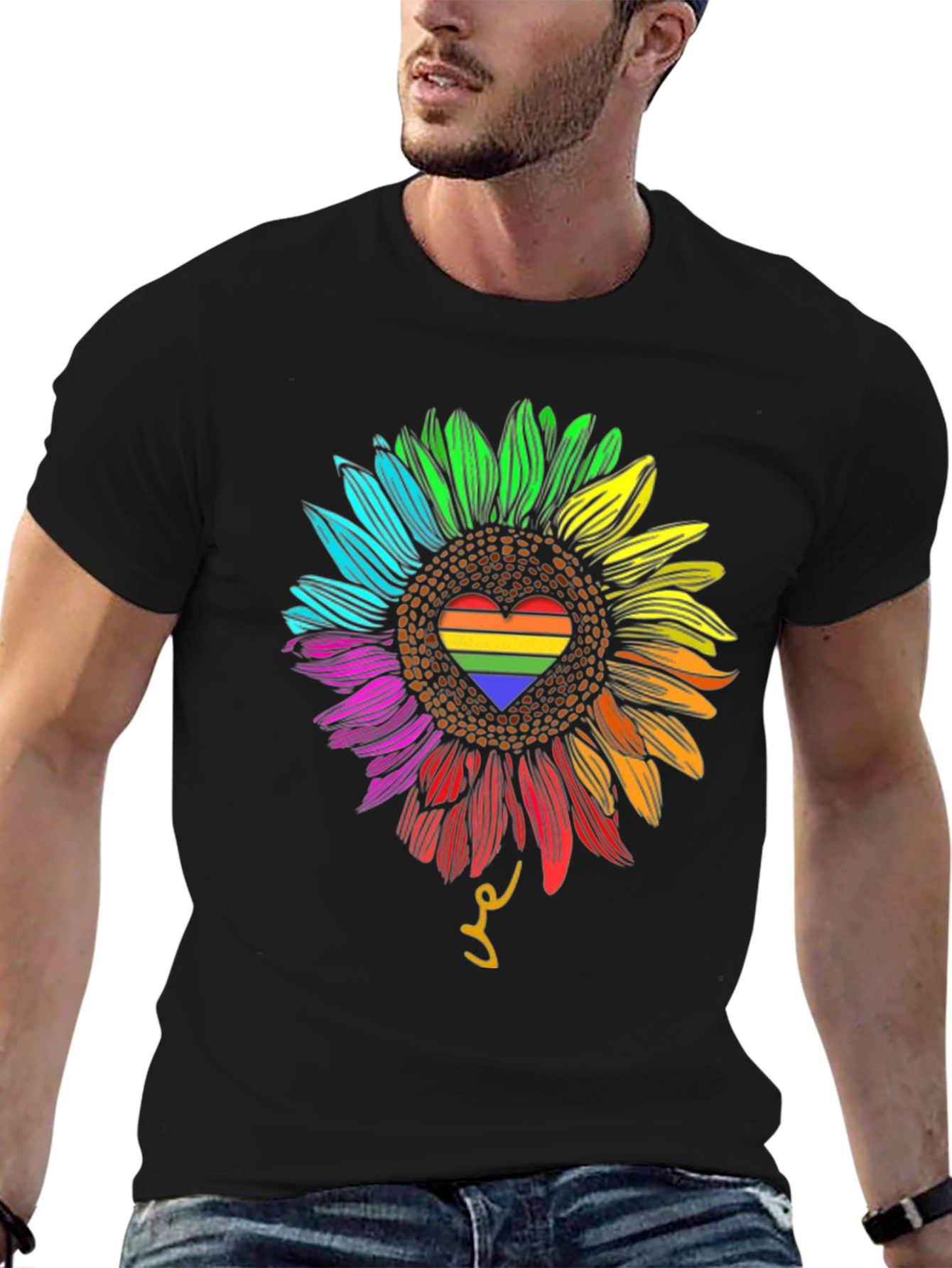 Rainbow Sunflower Pride T-Shirt