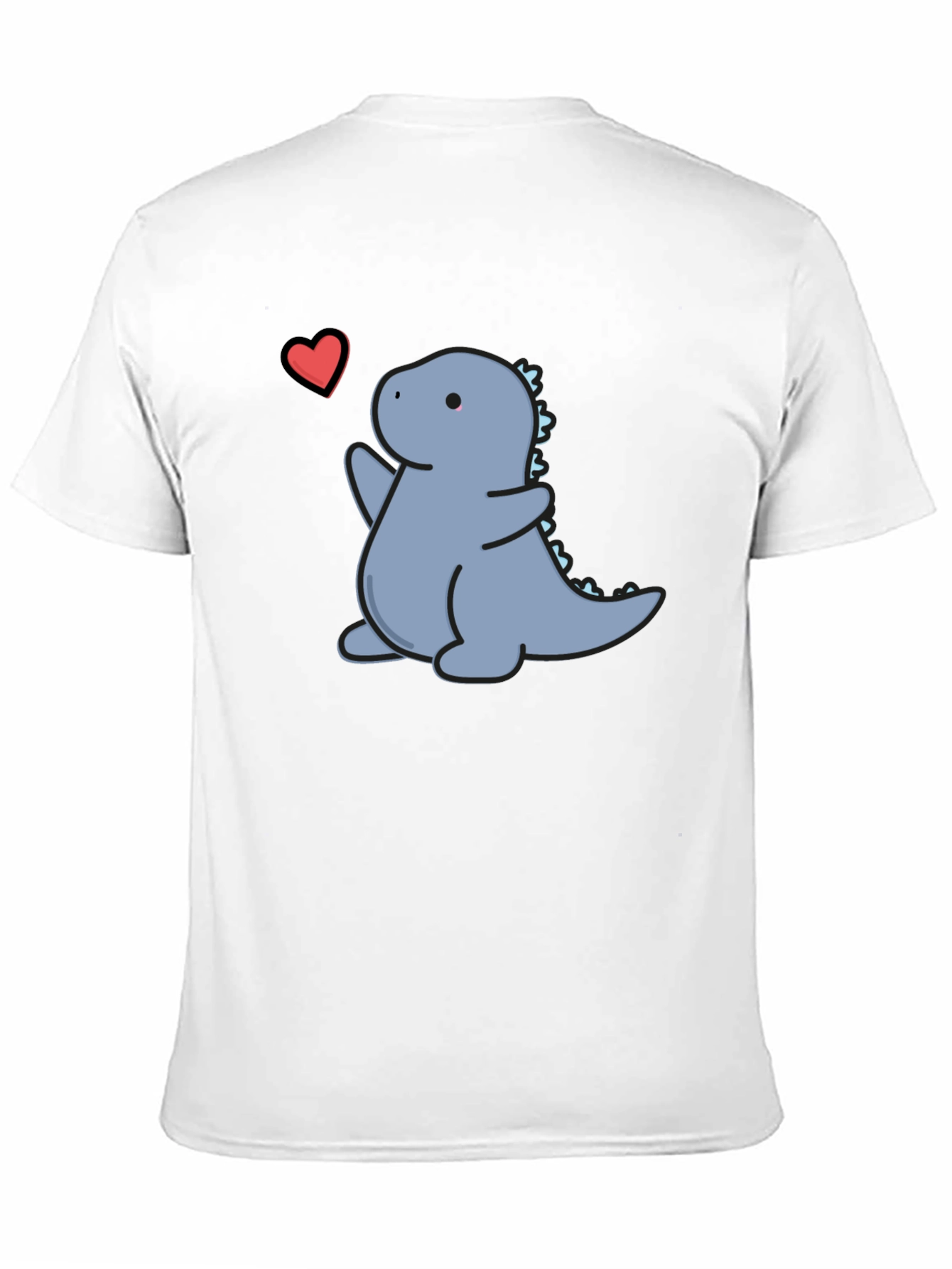 Cute Dinosaur Heart Graphic T-Shirt