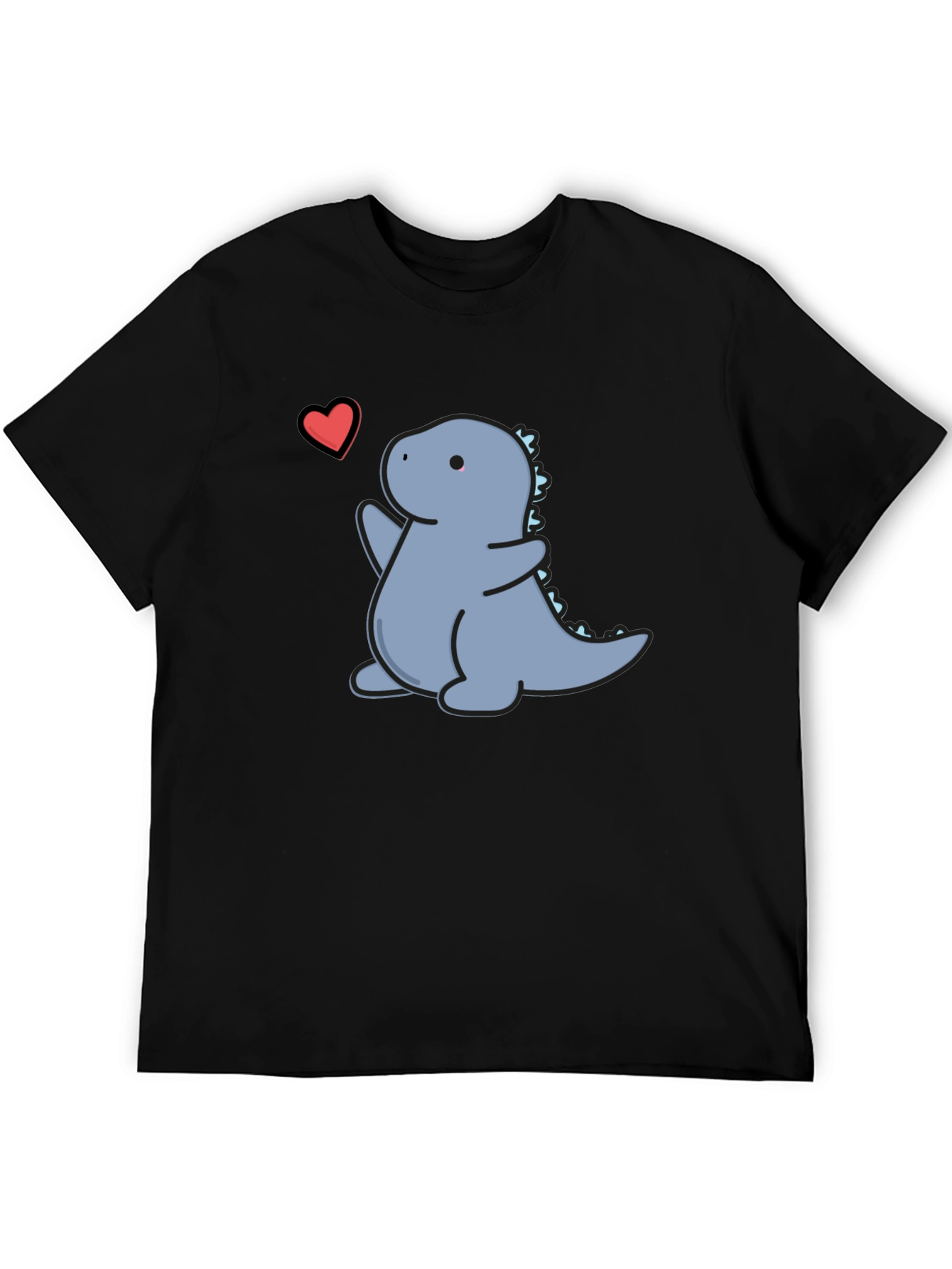 Cute Dinosaur Heart Graphic T-Shirt