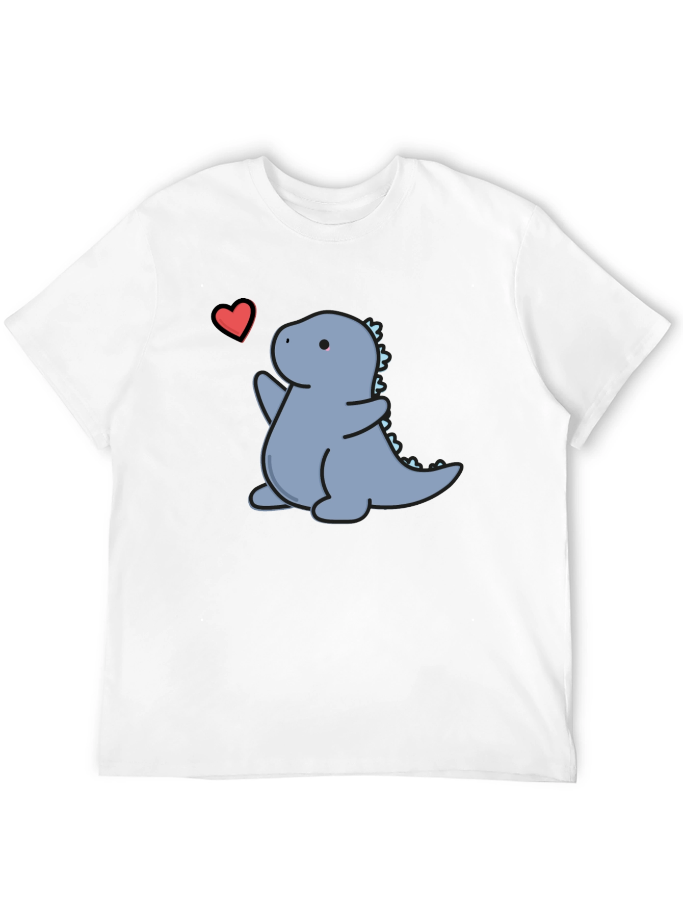 Cute Dinosaur Heart Graphic T-Shirt