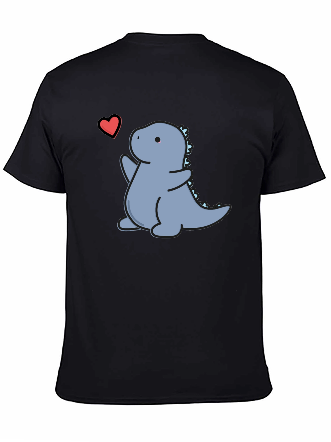 Cute Dinosaur Heart Graphic T-Shirt