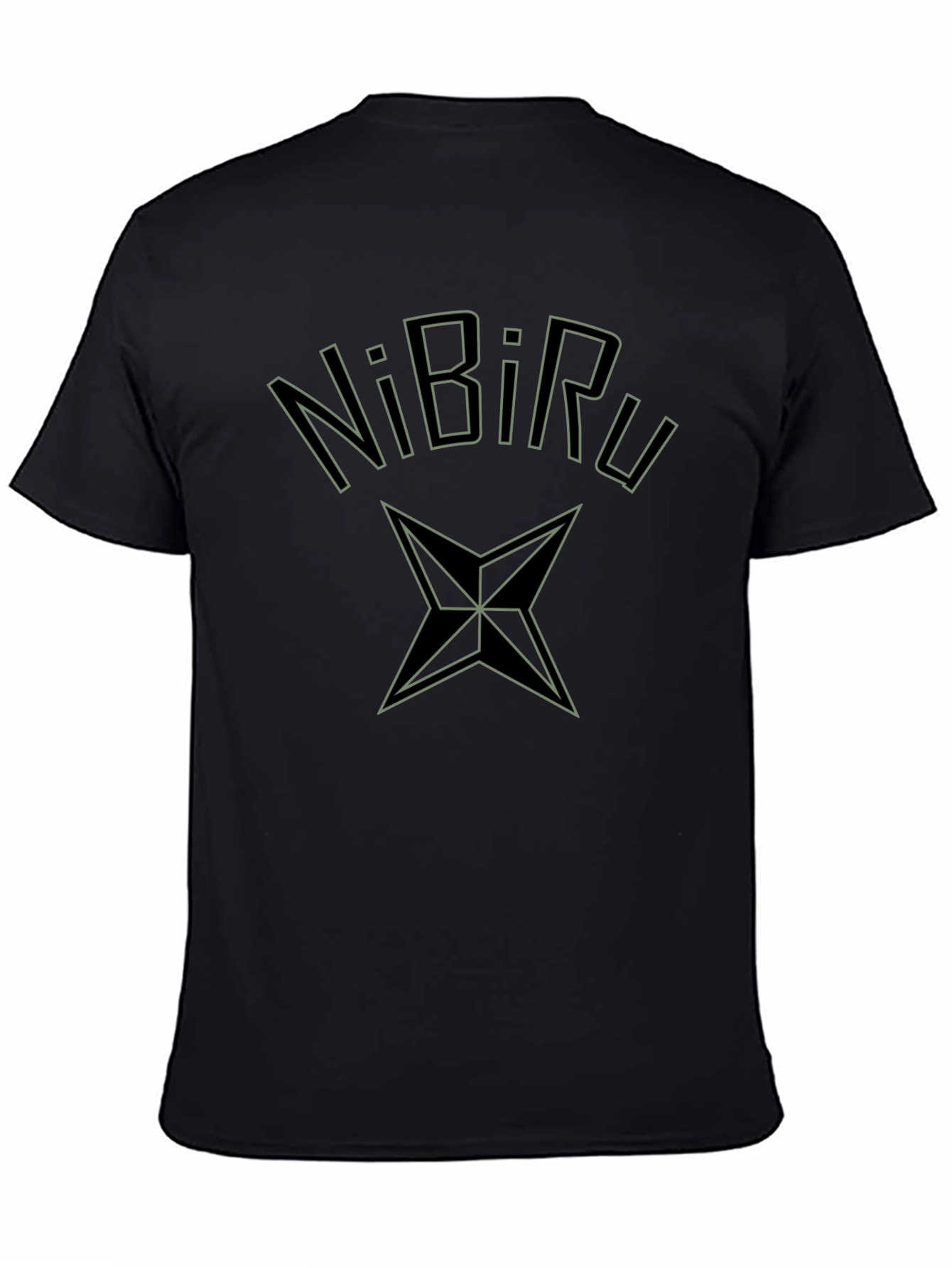 Nibiru Graphic Print Black T-Shirt