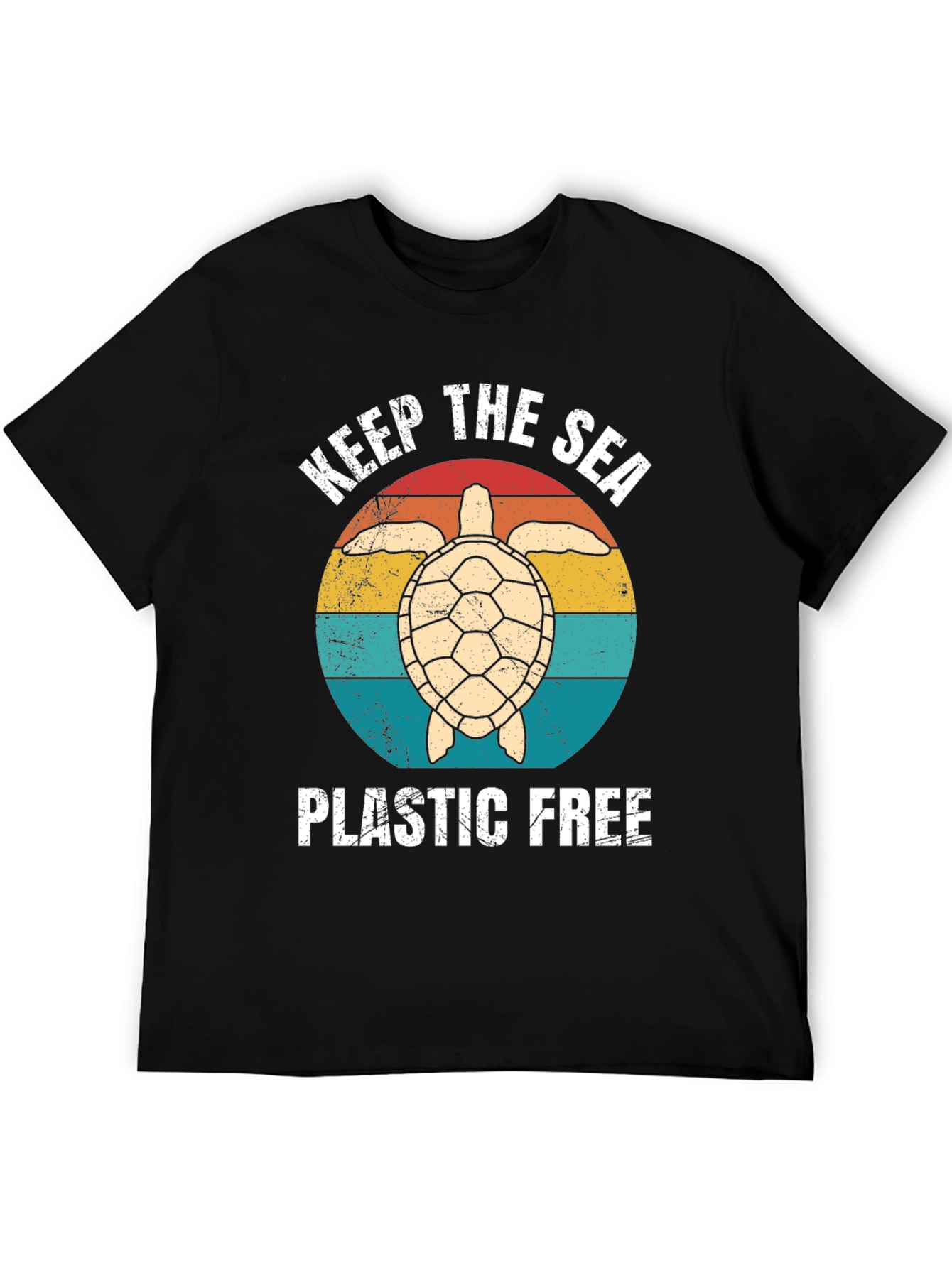 Keep The Sea Plastic Free Turtle Graphic Tee