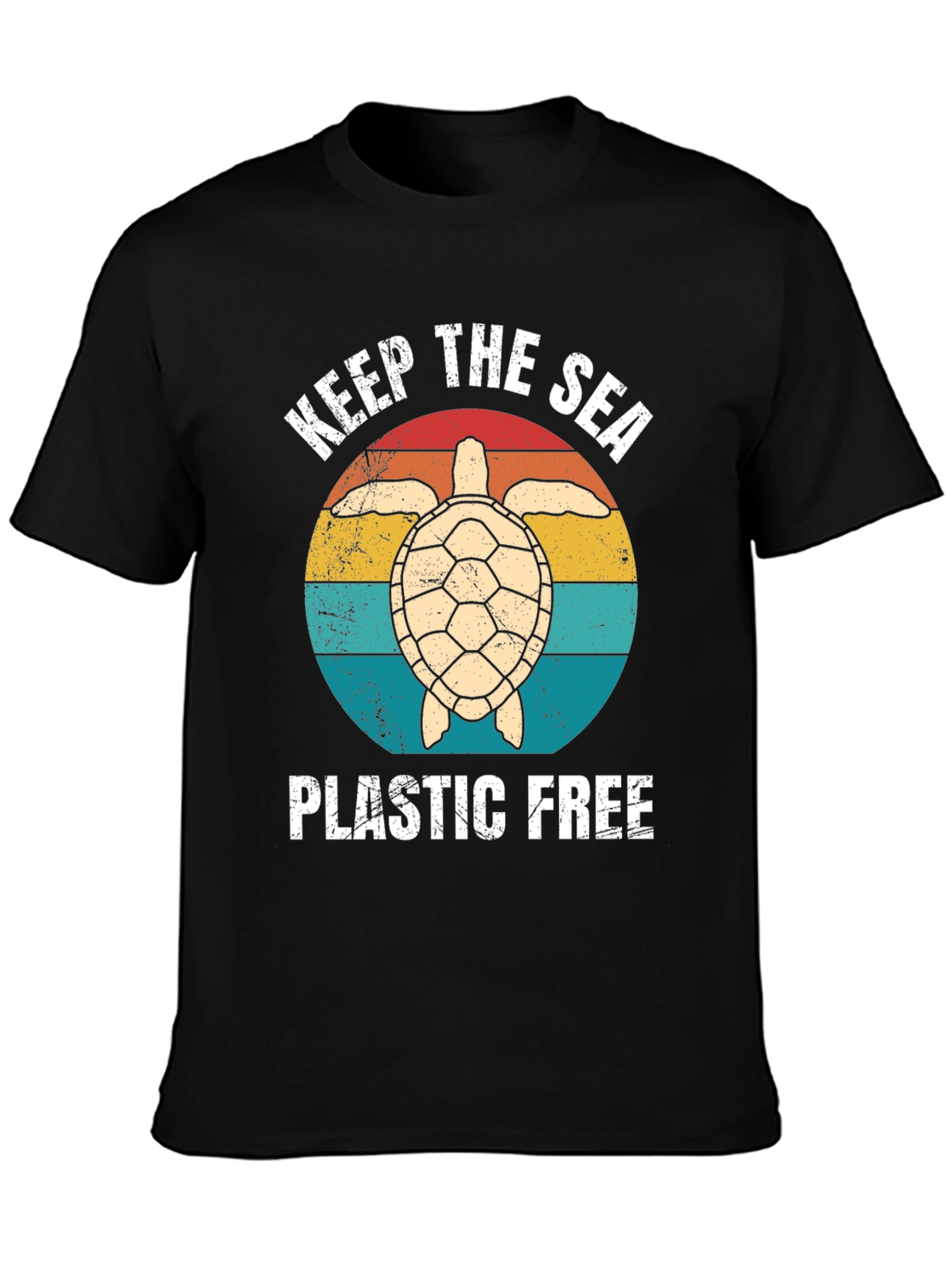 Keep The Sea Plastic Free Turtle Graphic Tee