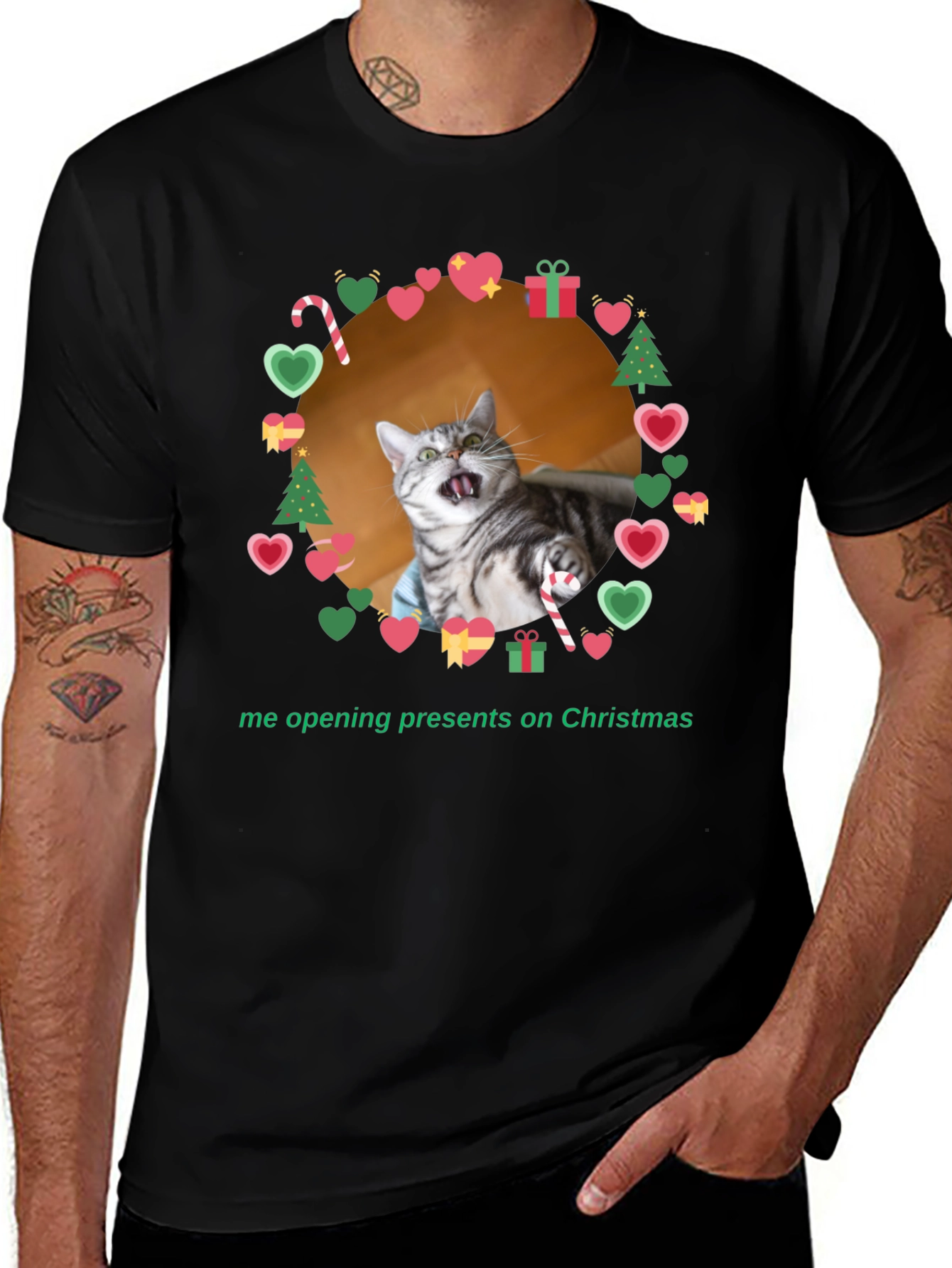 Funny Cat Christmas T-Shirt