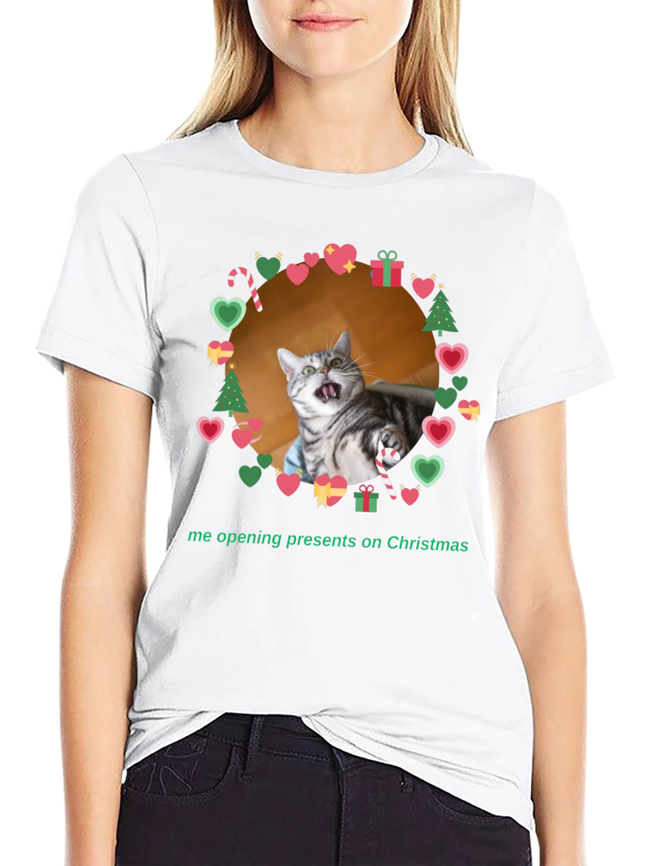 Funny Cat Christmas T-Shirt