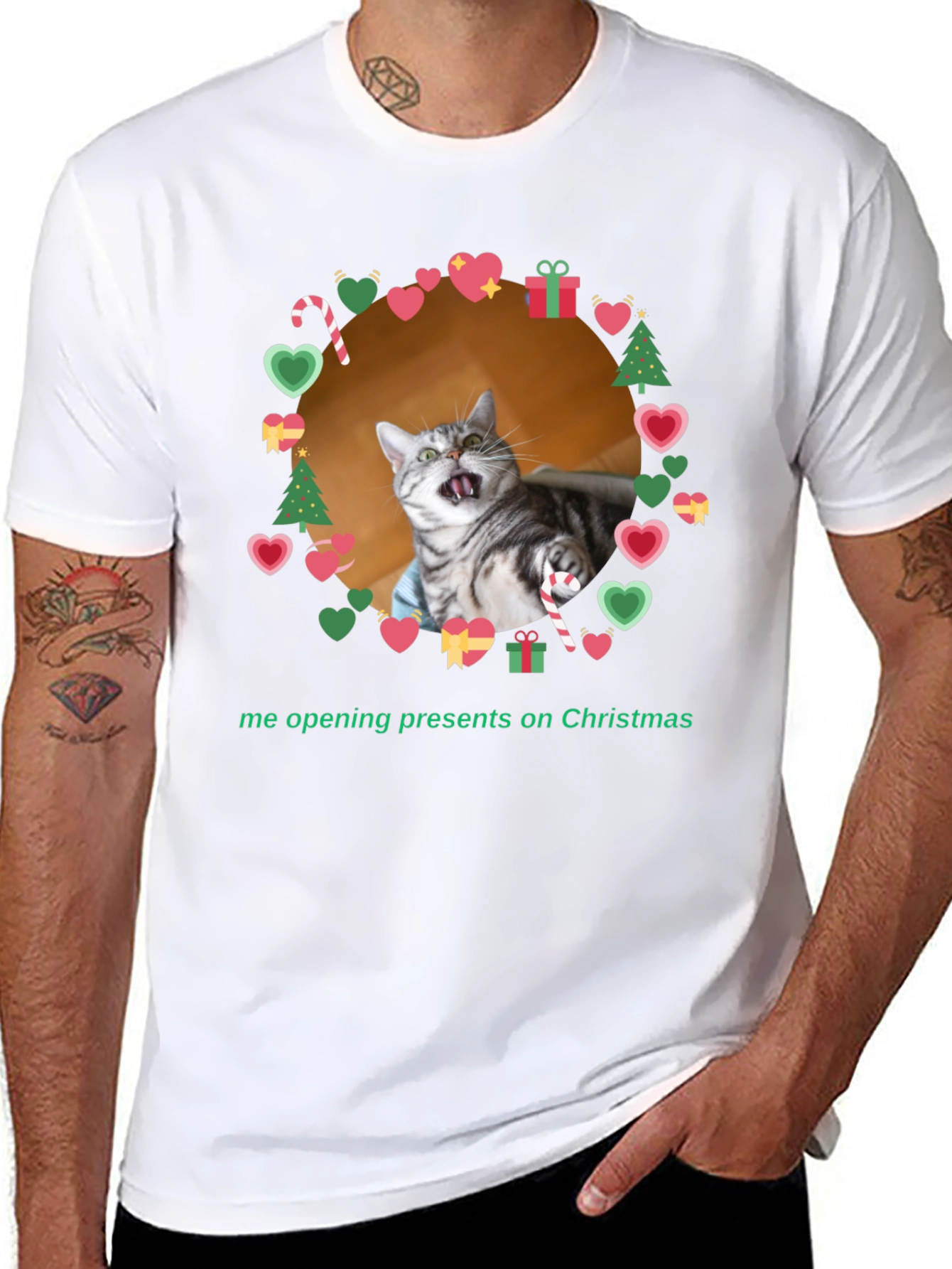 Funny Cat Christmas T-Shirt