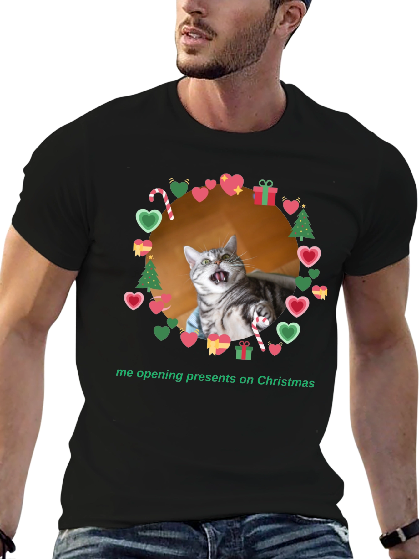 Funny Cat Christmas T-Shirt