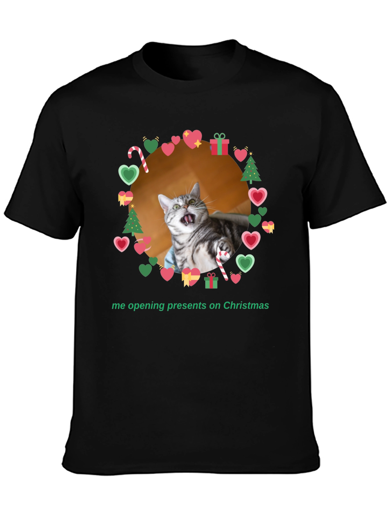 Funny Cat Christmas T-Shirt