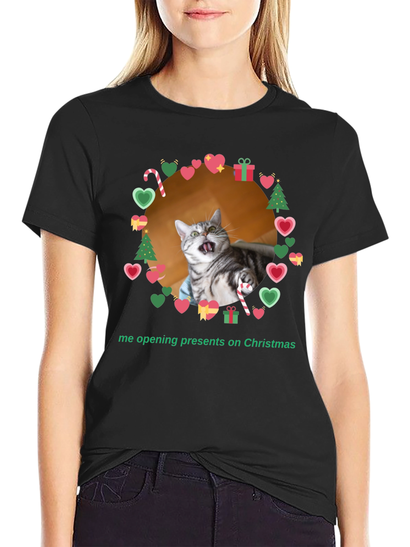 Funny Cat Christmas T-Shirt
