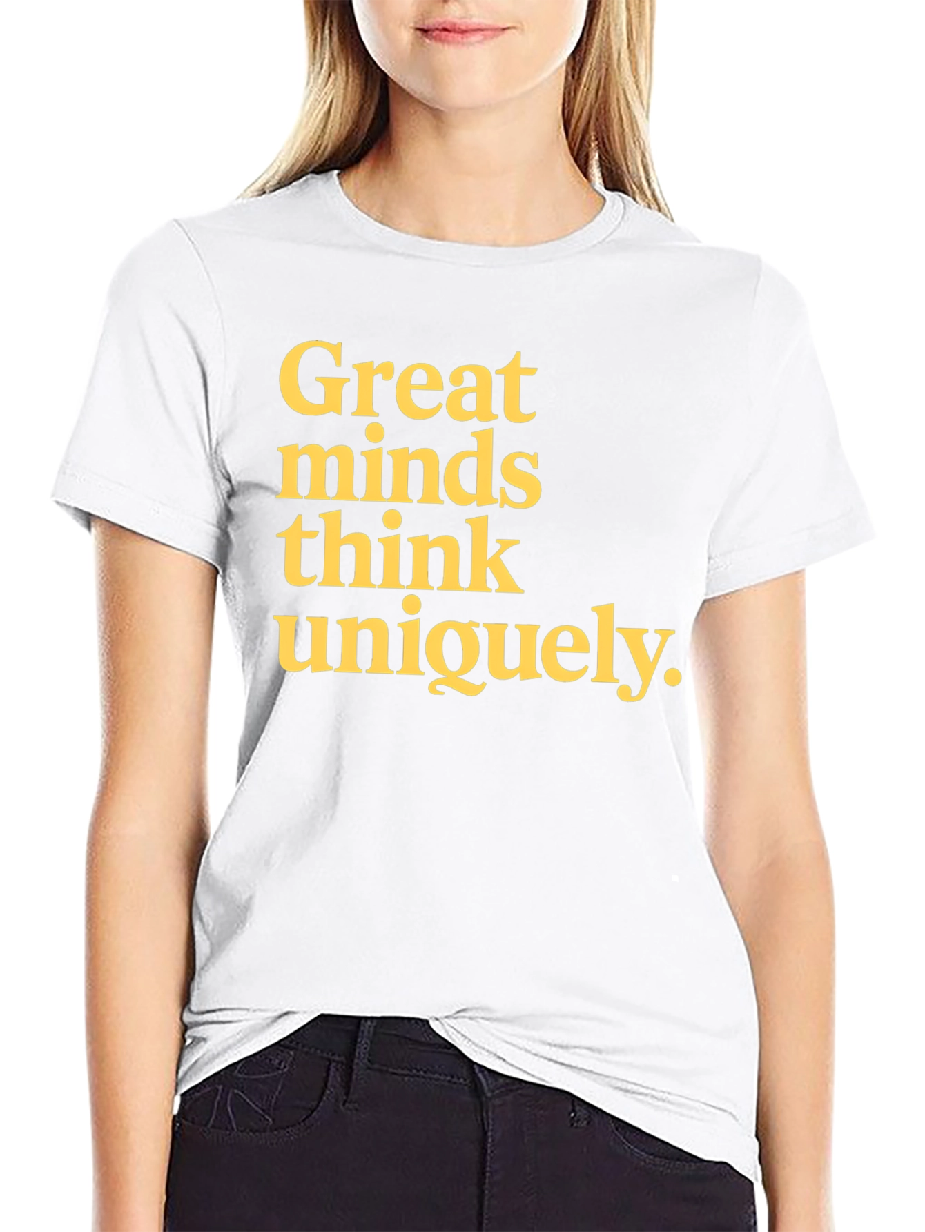 Great Minds Think Uniquely Graphic Tee - Black