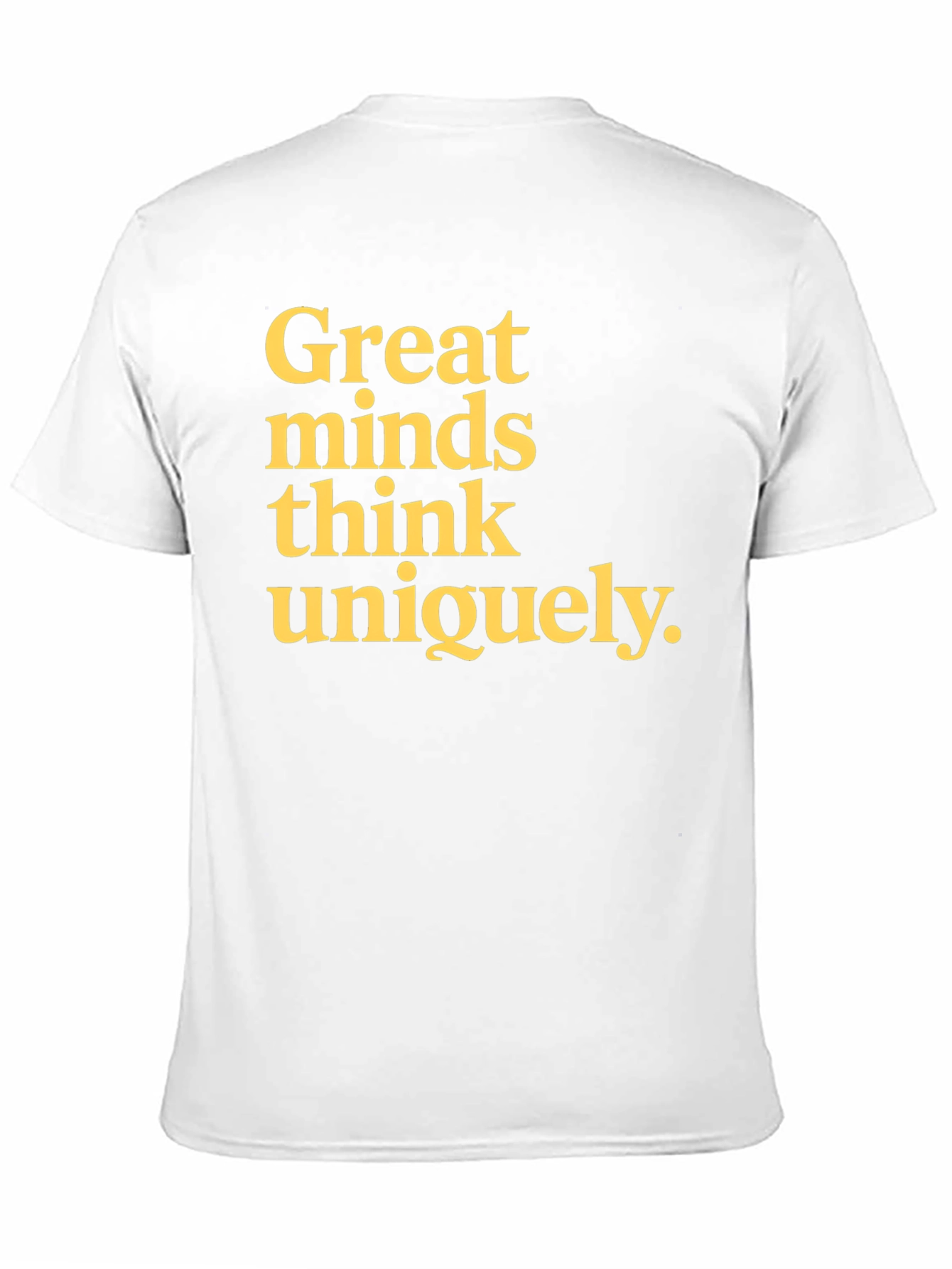 Great Minds Think Uniquely Graphic Tee - Black
