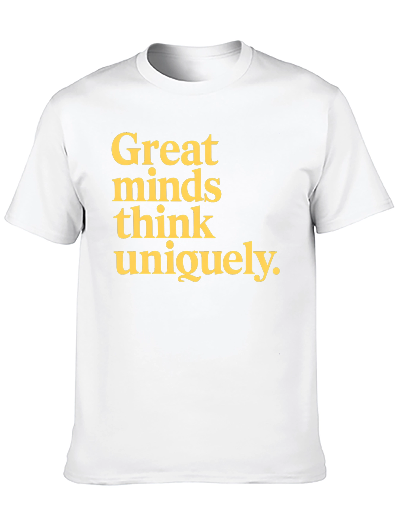 Great Minds Think Uniquely Graphic Tee - Black
