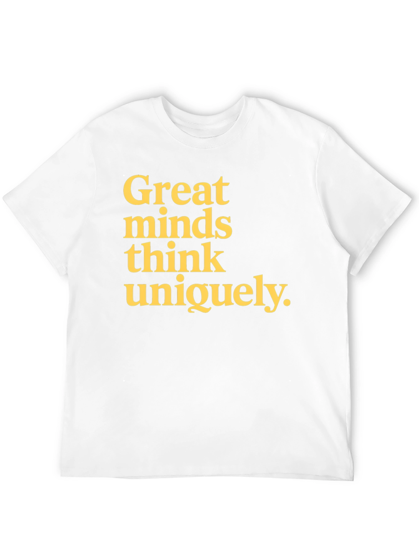 Great Minds Think Uniquely Graphic Tee - Black