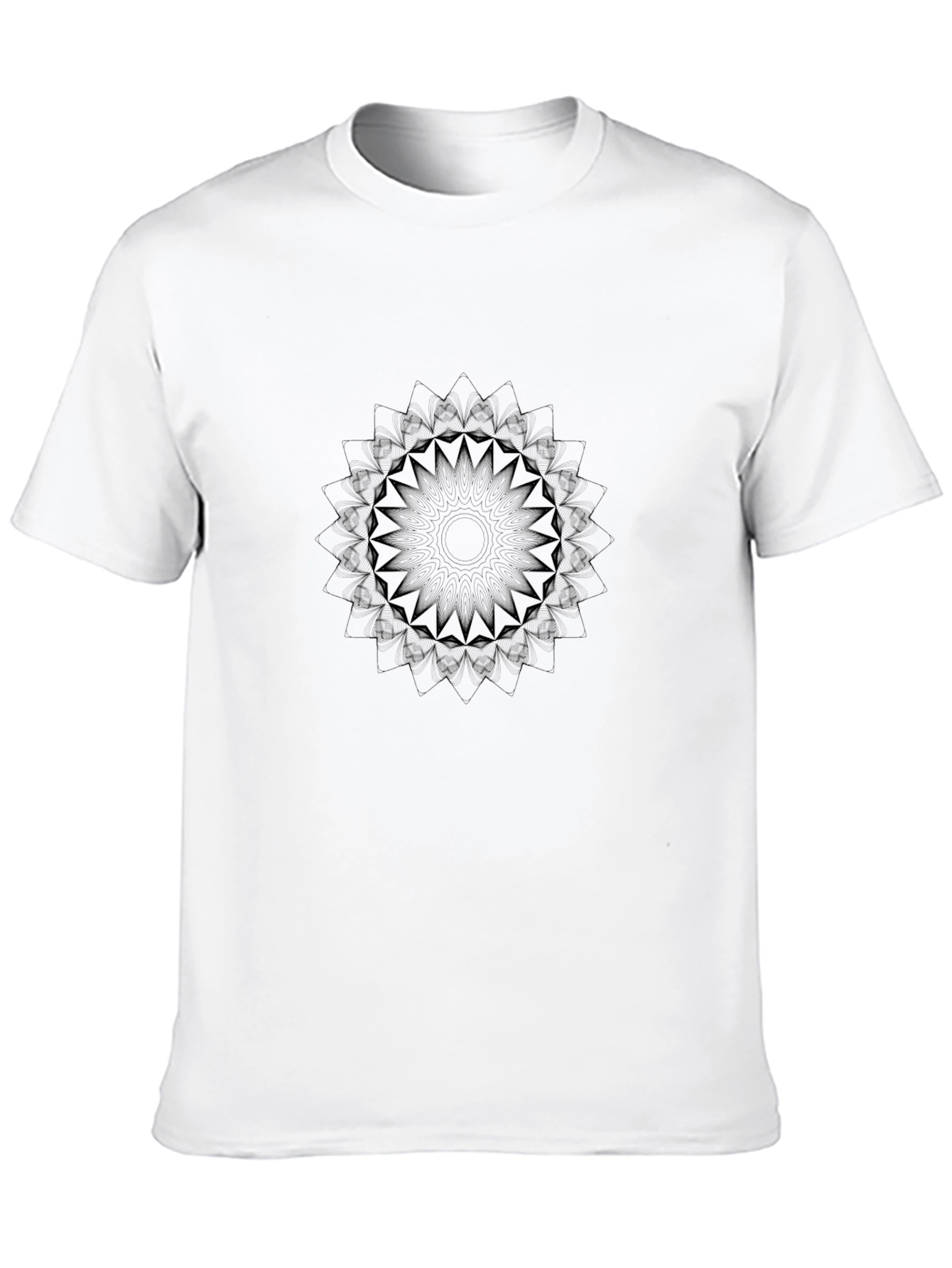 Minimalist Mandala Black T-Shirt