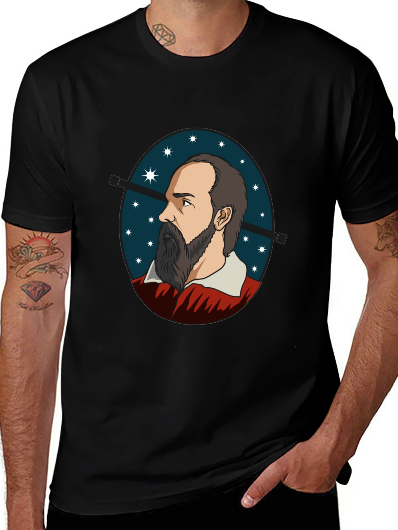 Philosopher Portrait Tee - Black