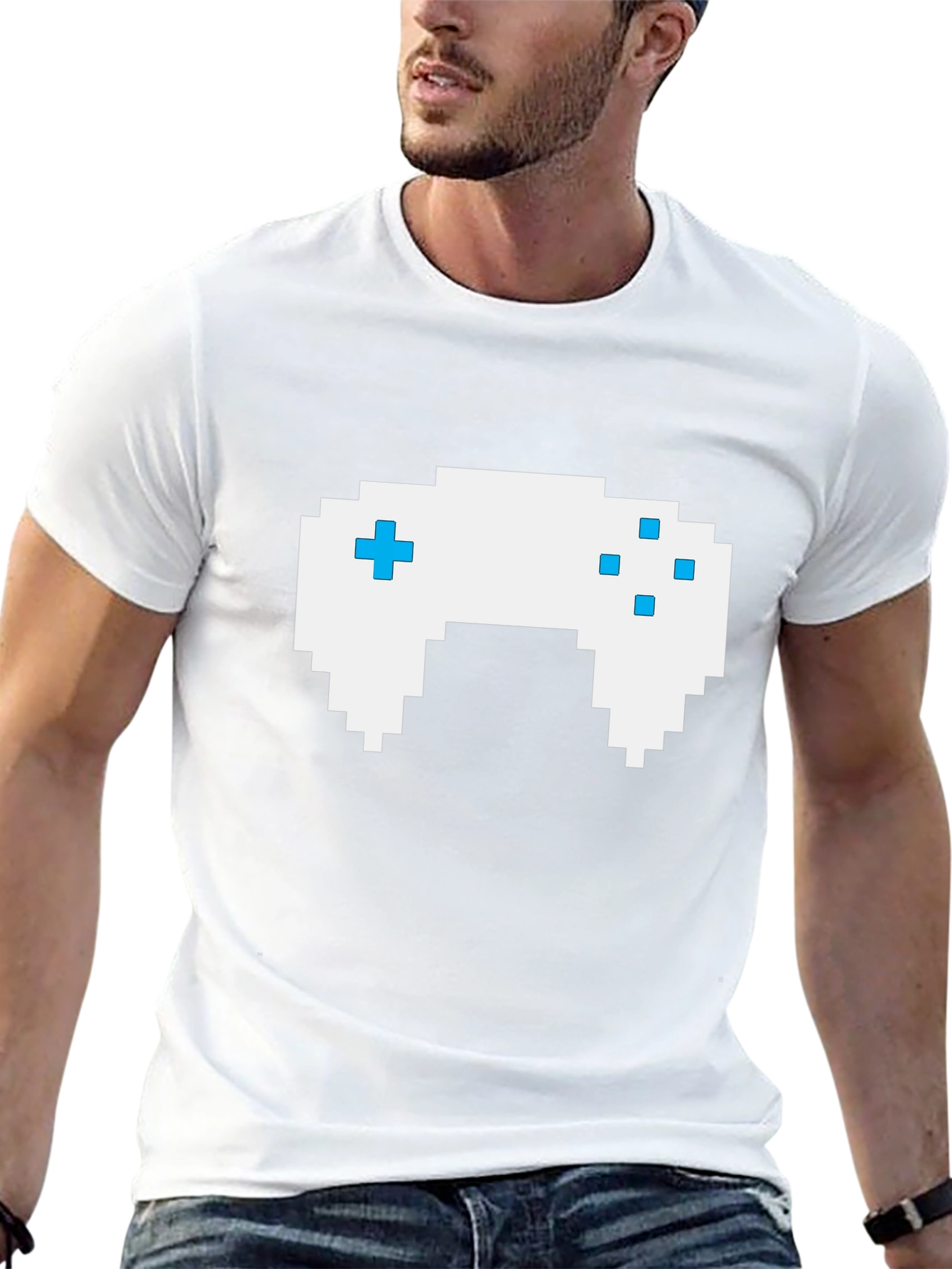 Gamer Pixel Art Black T-Shirt