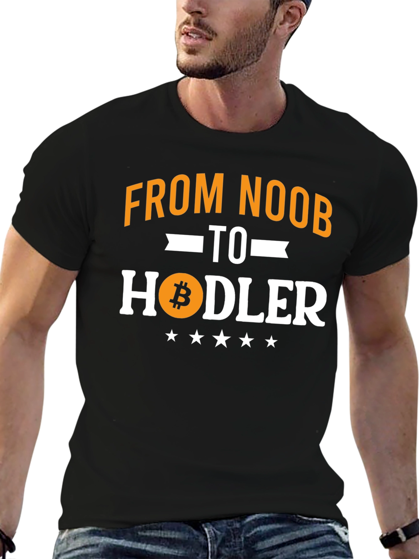 From Noob to Hodler Bitcoin T-Shirt - Crypto Tee