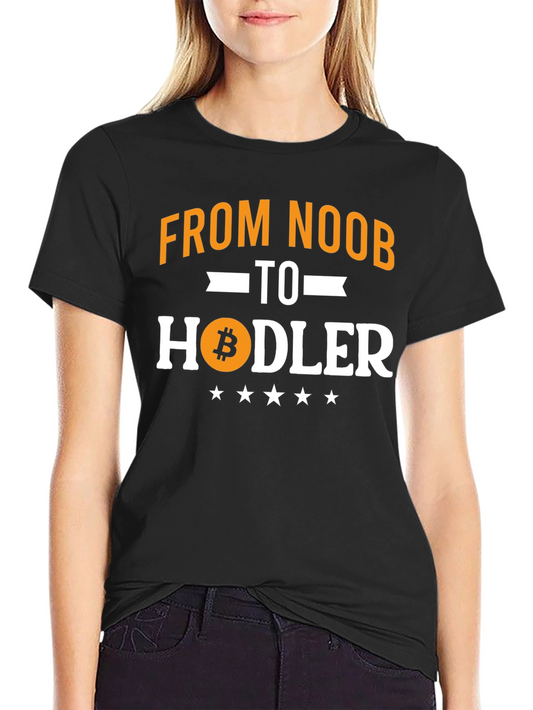 From Noob to Hodler Bitcoin T-Shirt - Crypto Tee