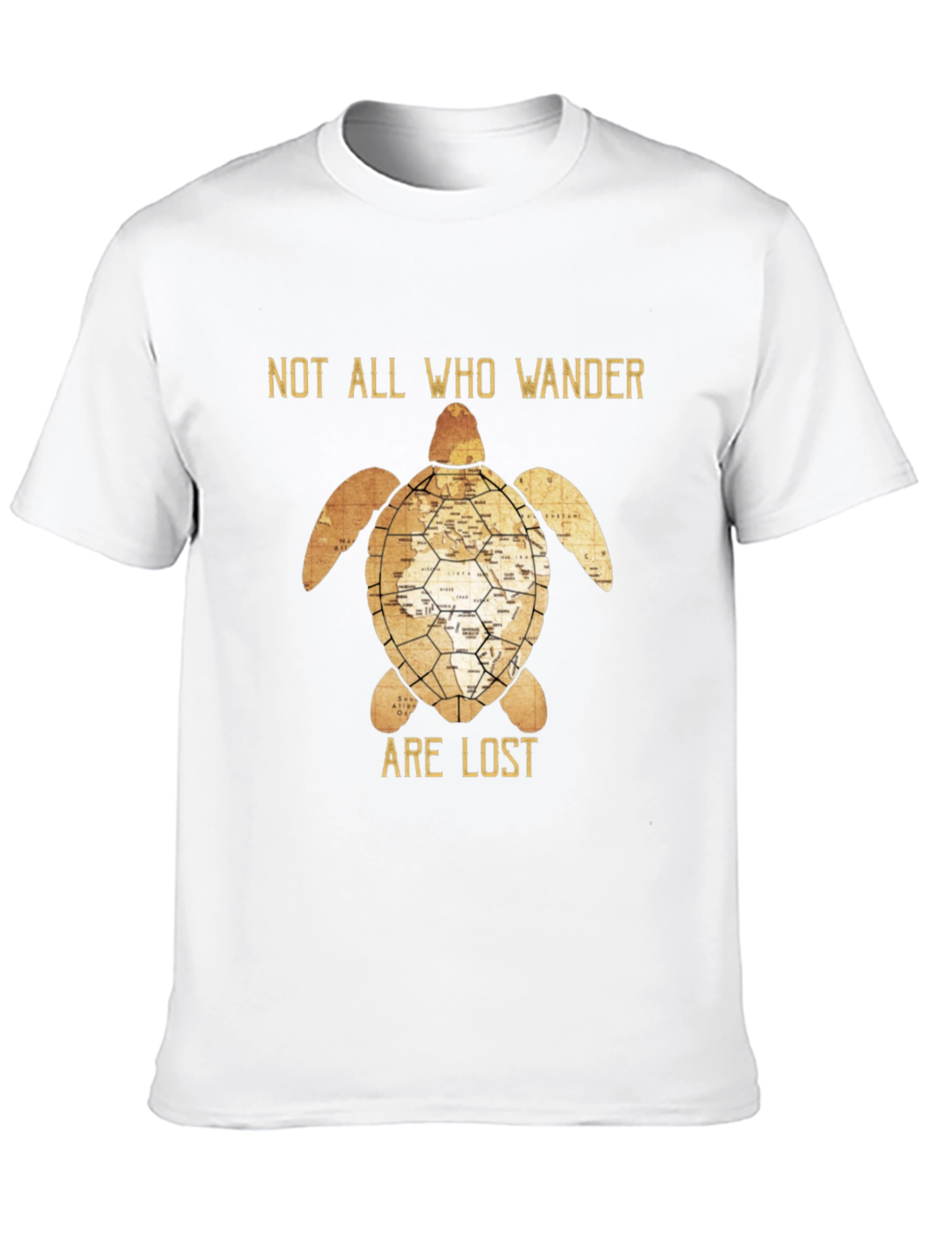 Not All Who Wander Are Lost Turtle Graphic T-Shirt