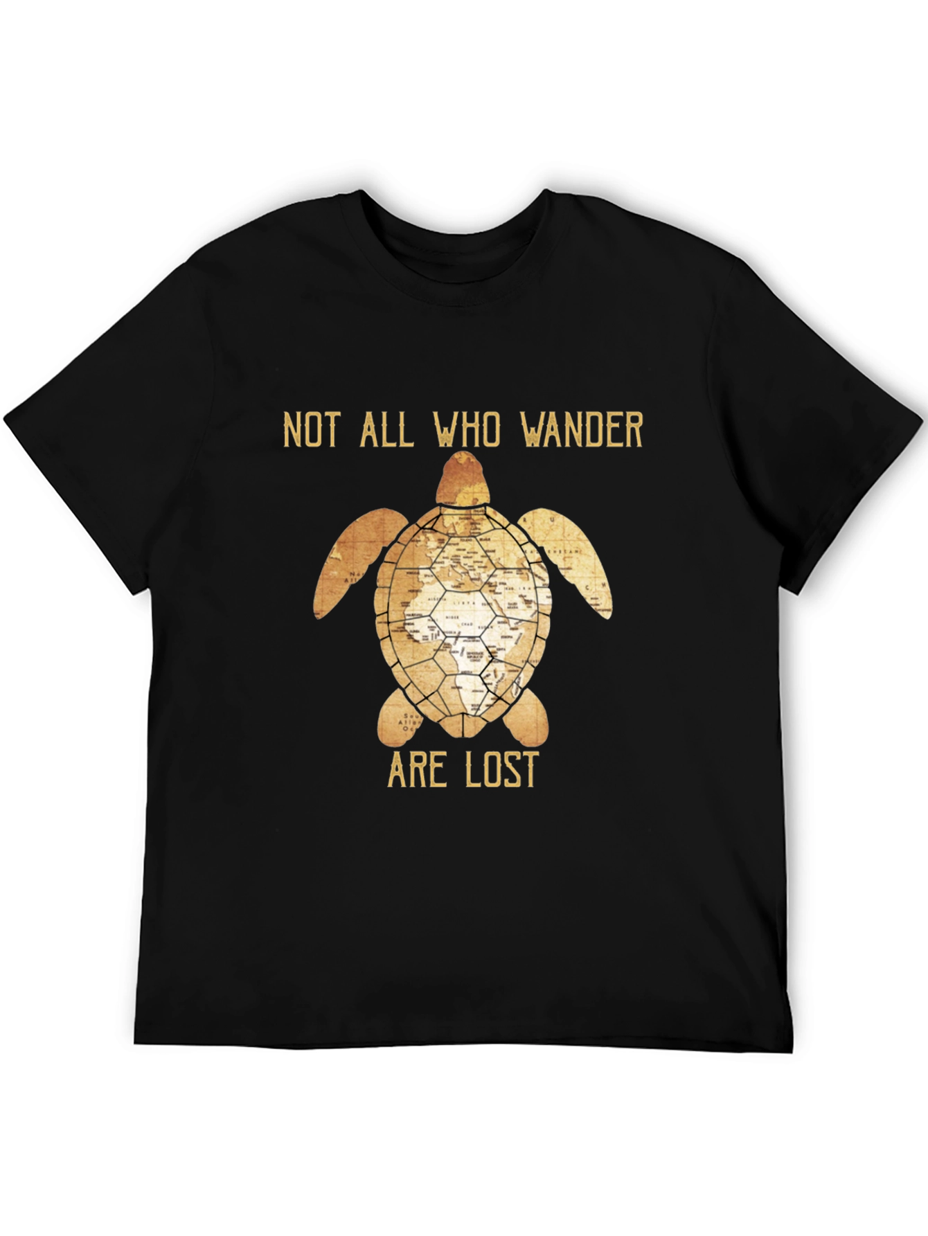 Not All Who Wander Are Lost Turtle Graphic T-Shirt
