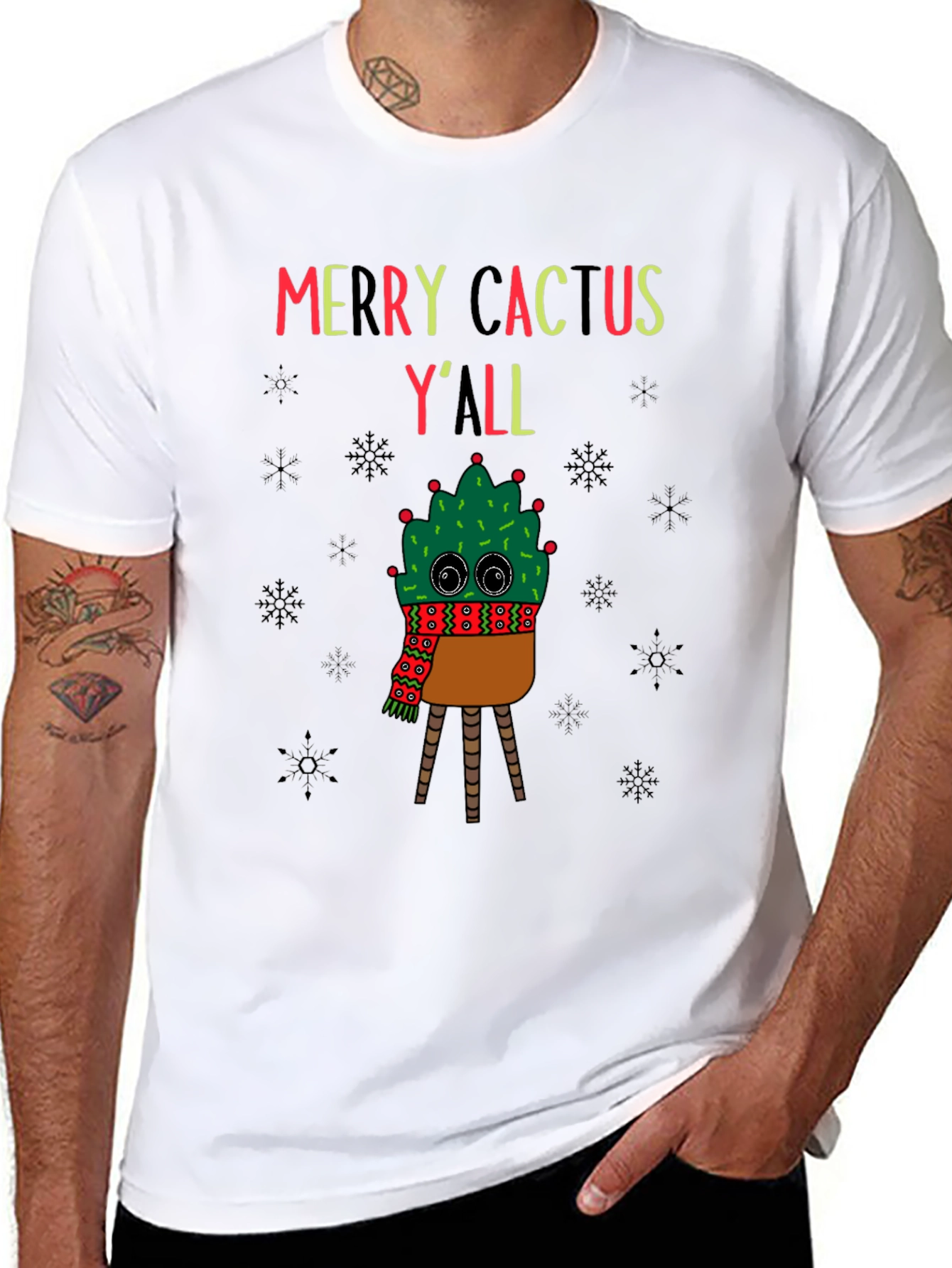 Merry Cactus Yall Holiday T-Shirt