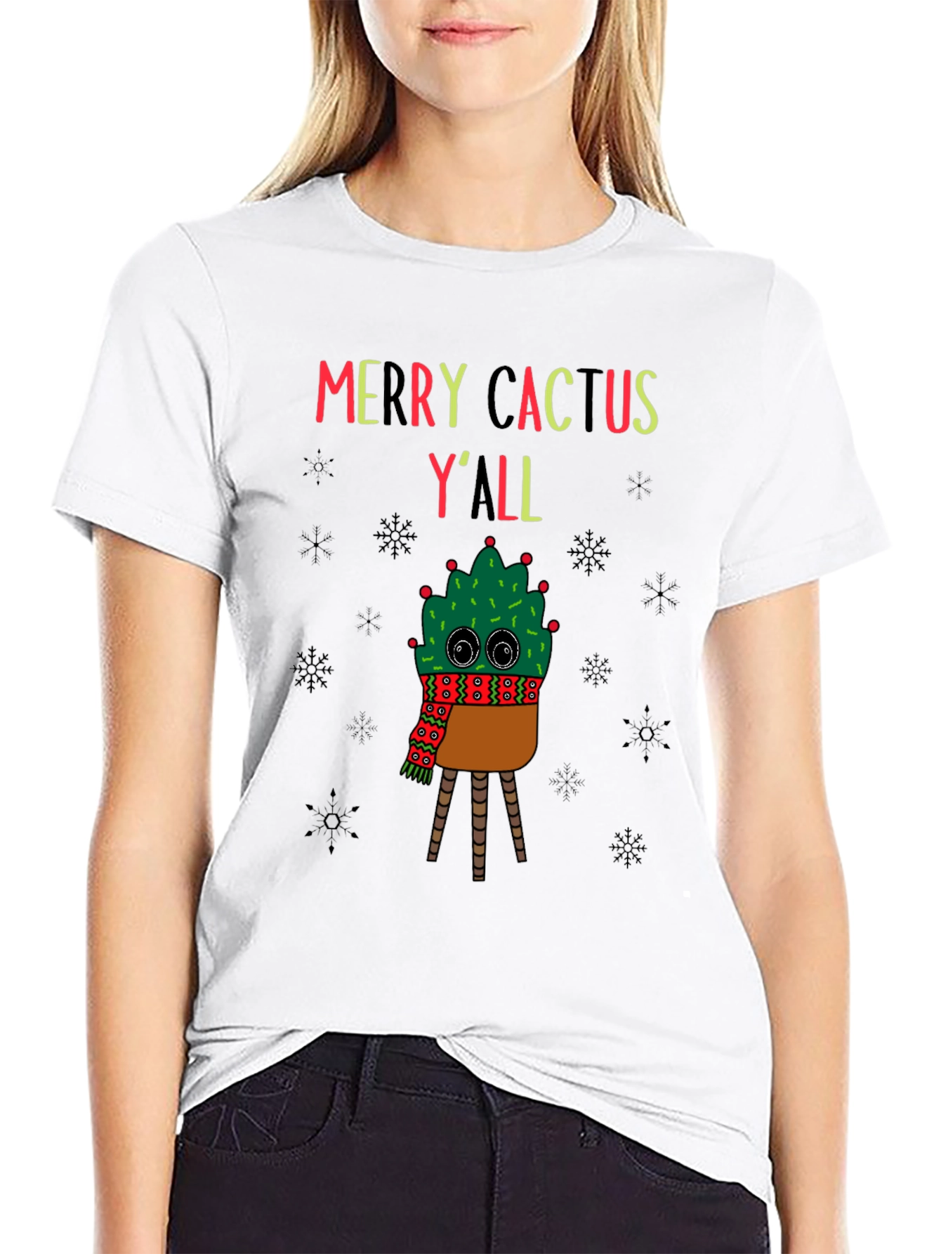 Merry Cactus Yall Holiday T-Shirt