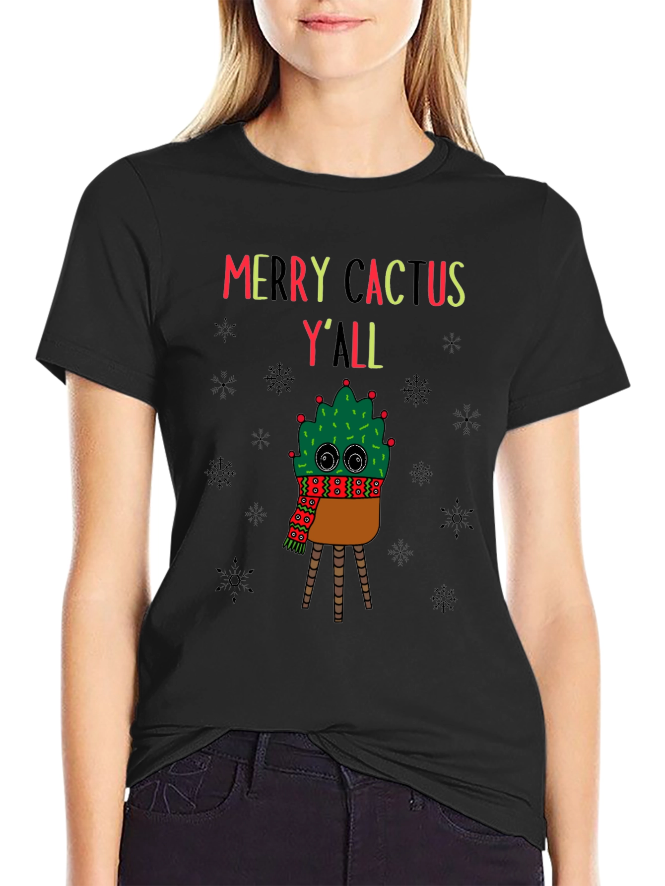 Merry Cactus Yall Holiday T-Shirt