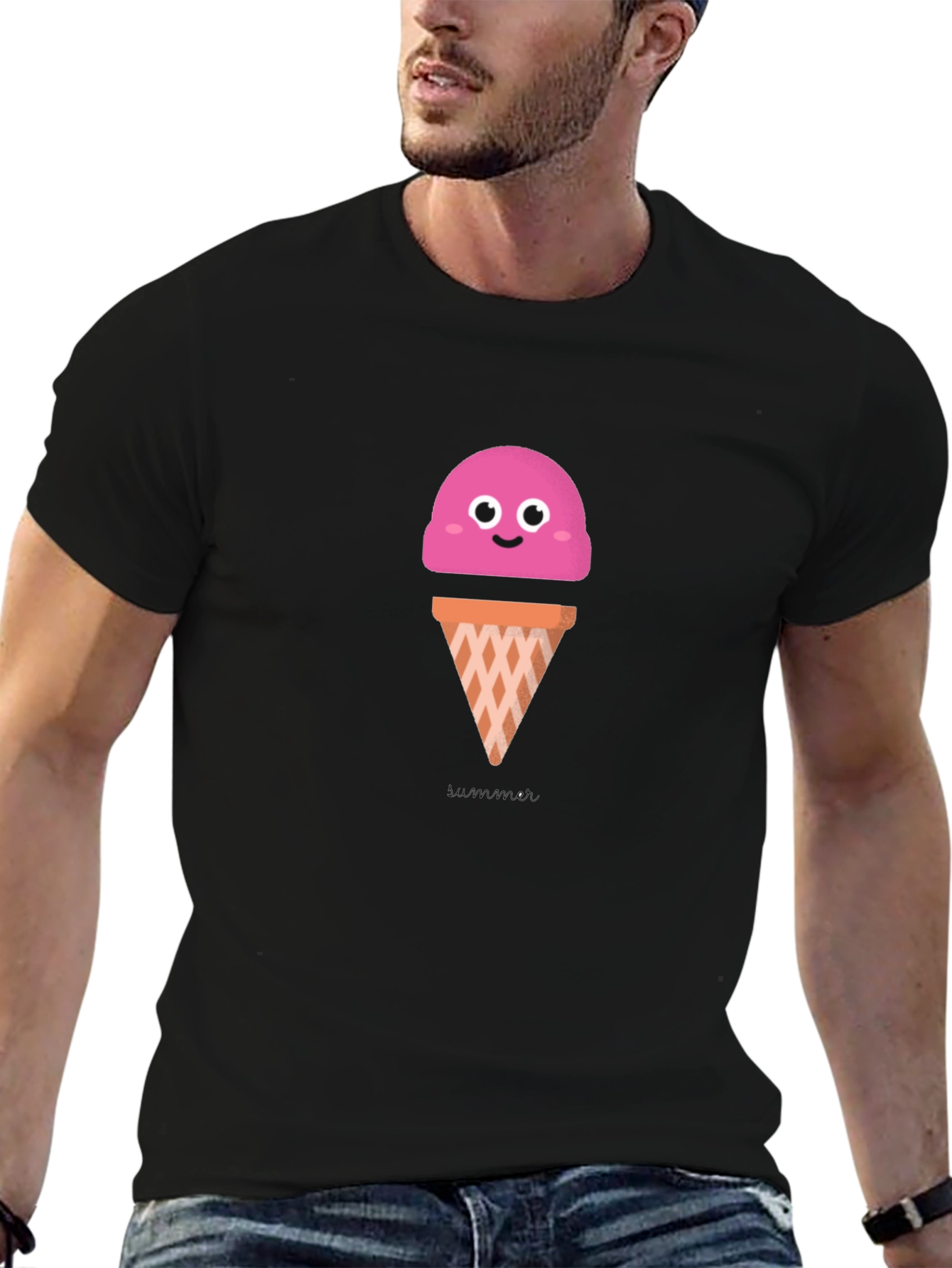 Cute Ice Cream Graphic Tee - Fun & Stylish
