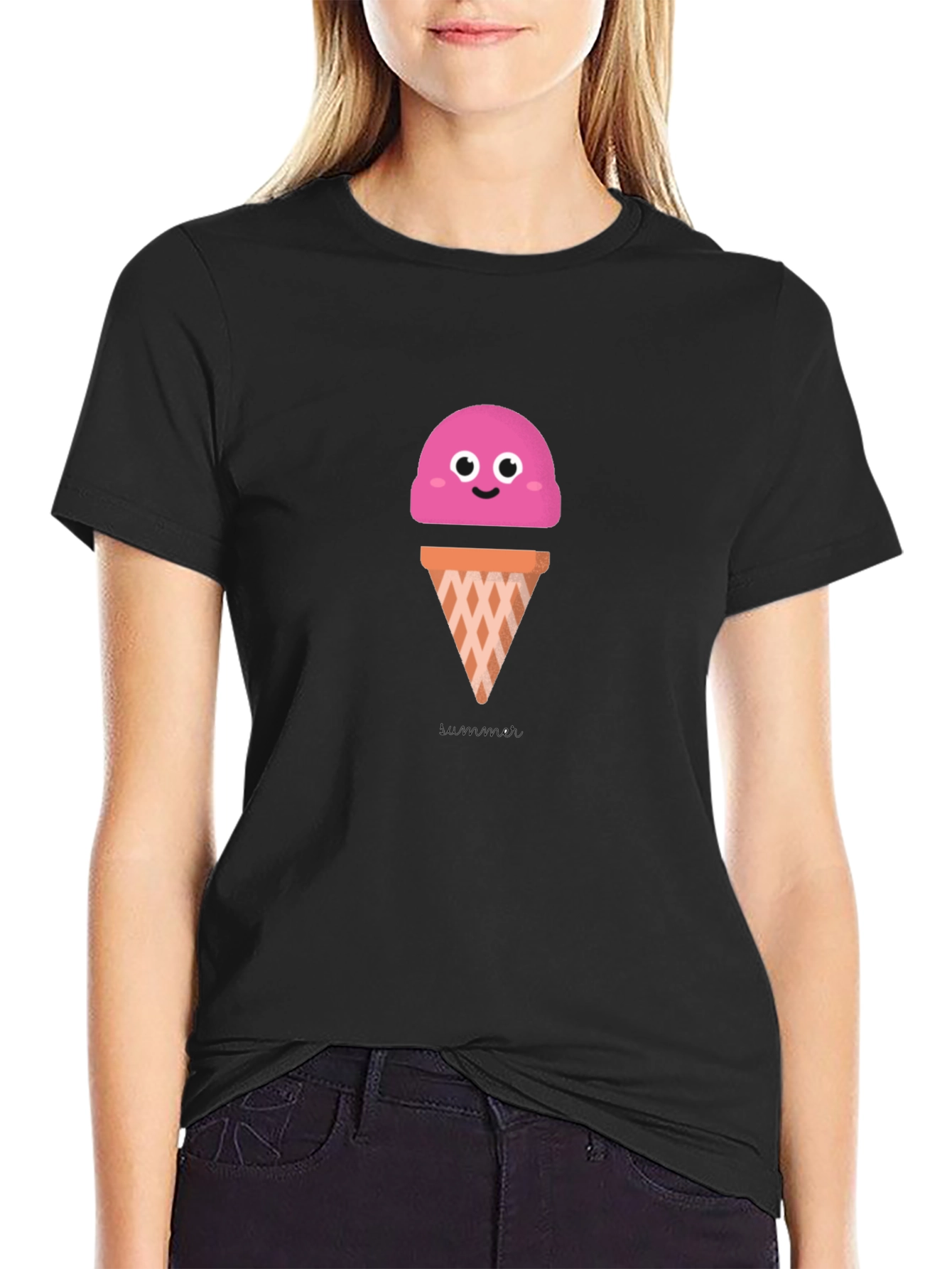 Cute Ice Cream Graphic Tee - Fun & Stylish