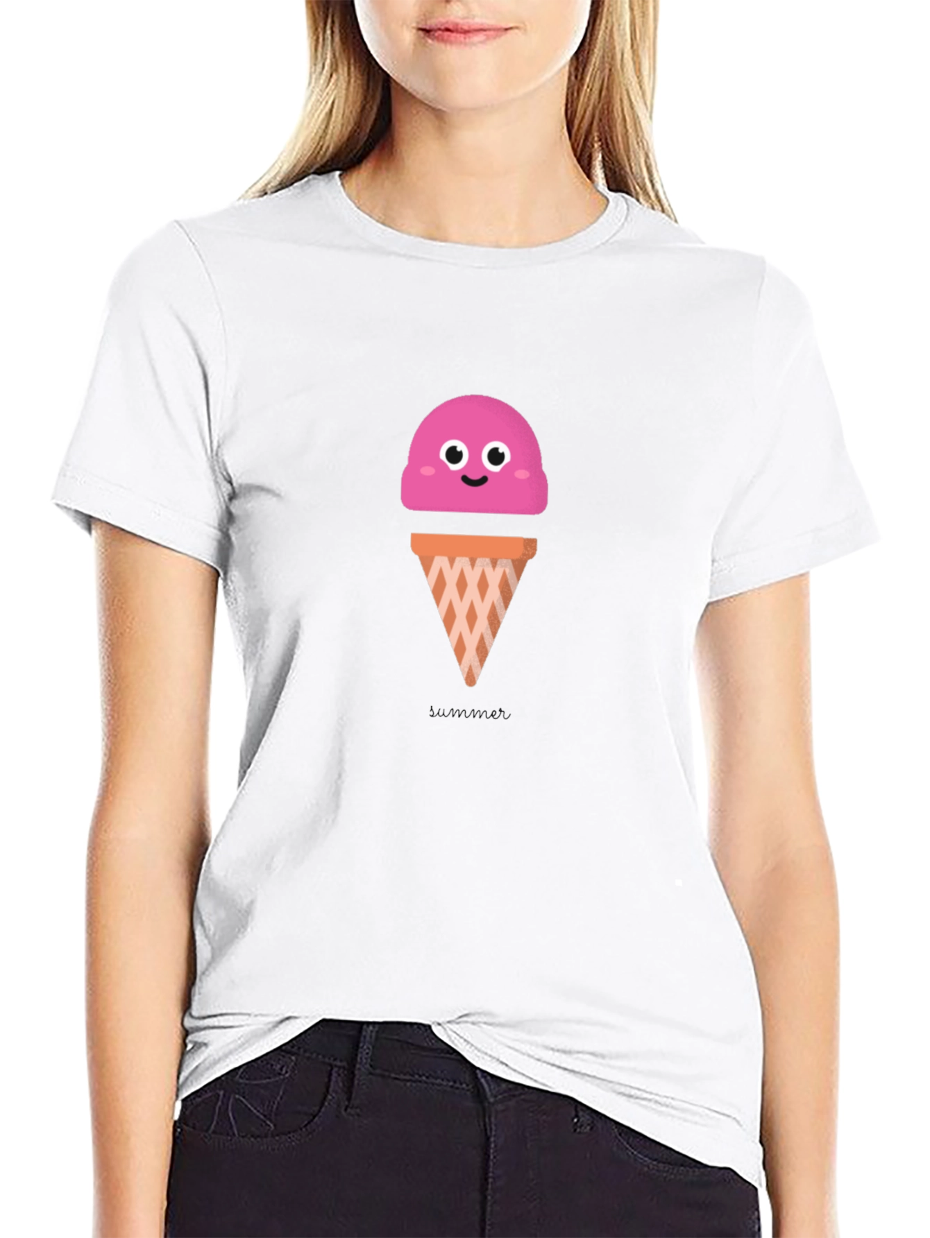 Cute Ice Cream Graphic Tee - Fun & Stylish