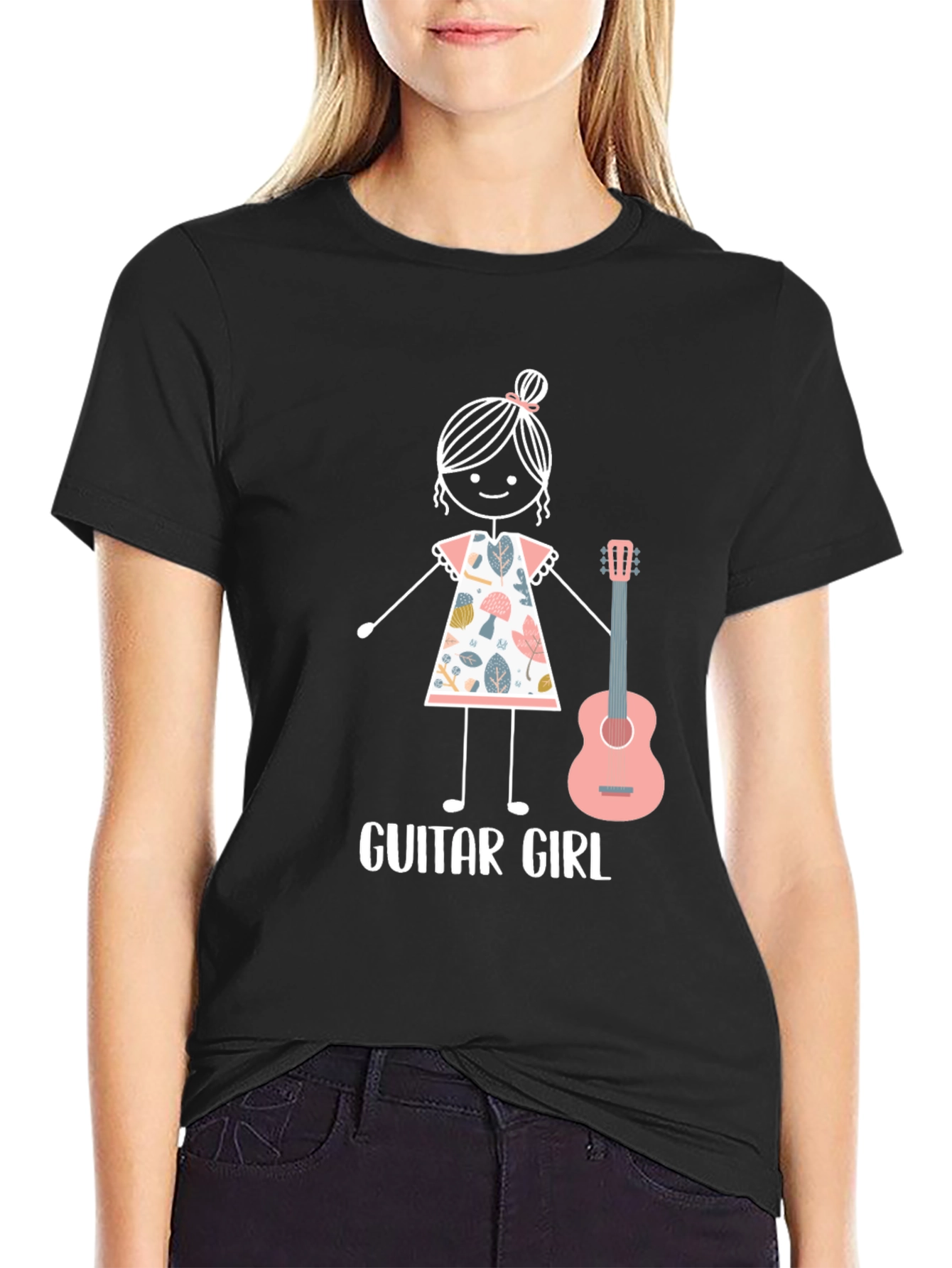 Guitar Girl Graphic Tee - Musicians Style