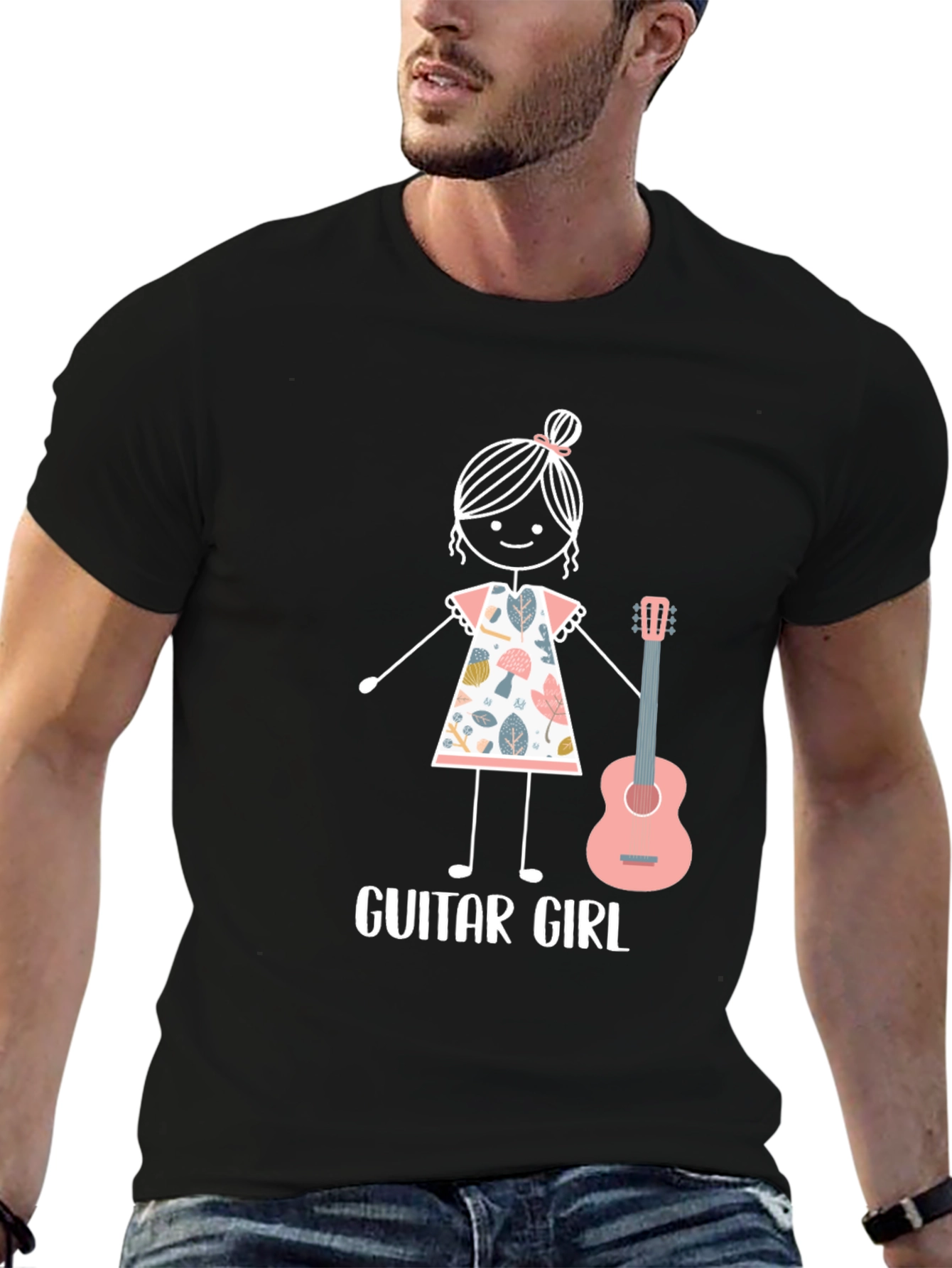 Guitar Girl Graphic Tee - Musicians Style