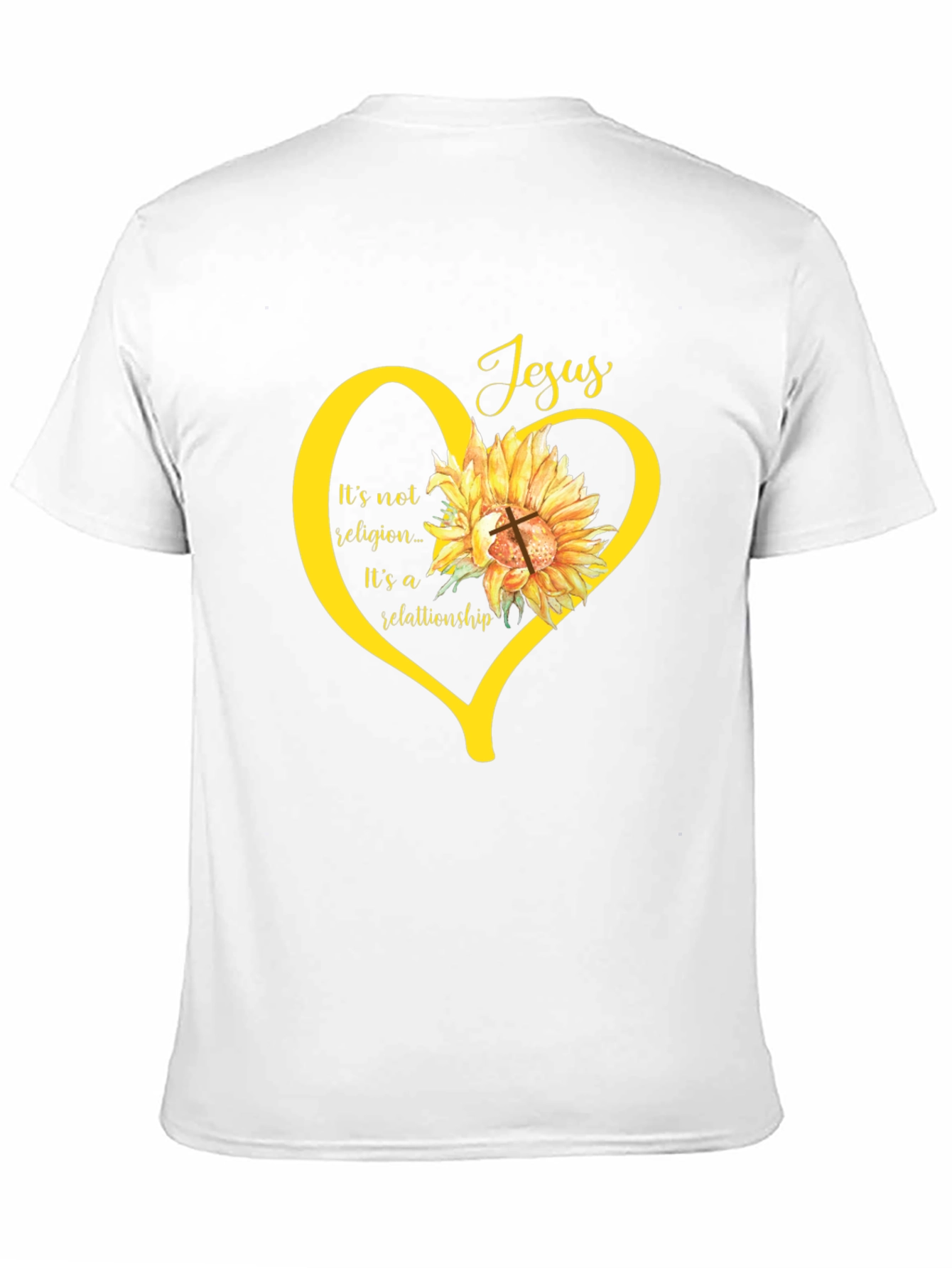 Faith-Based Sunflower Heart Graphic Tee