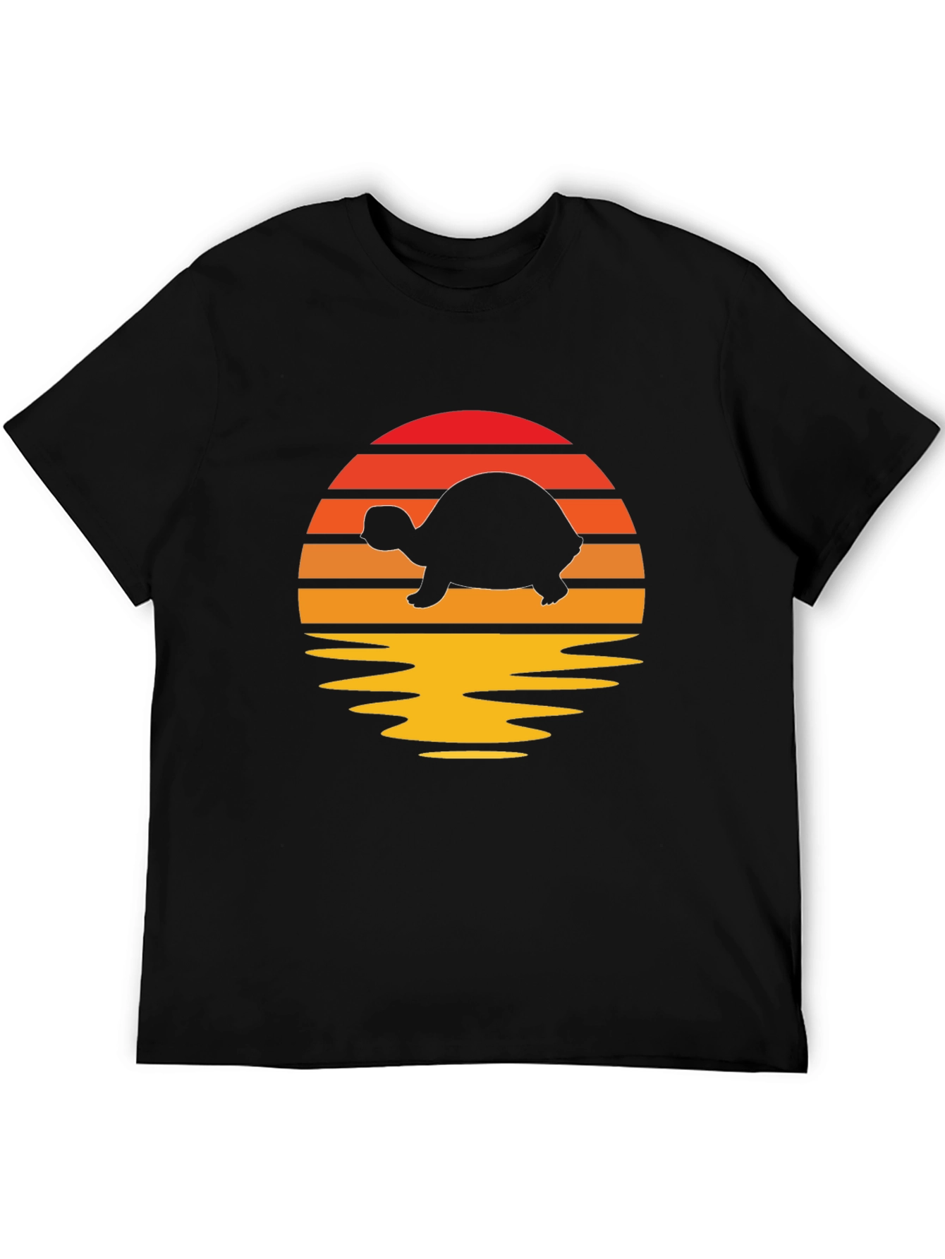 Turtle Sunset Graphic Tee - Retro Style Shirt