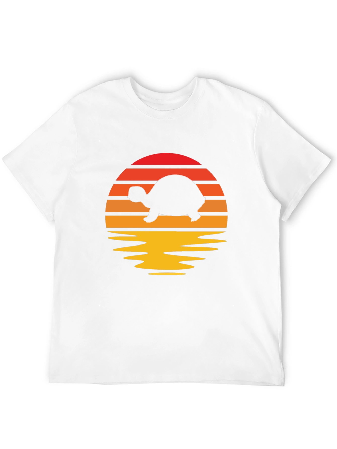Turtle Sunset Graphic Tee - Retro Style Shirt