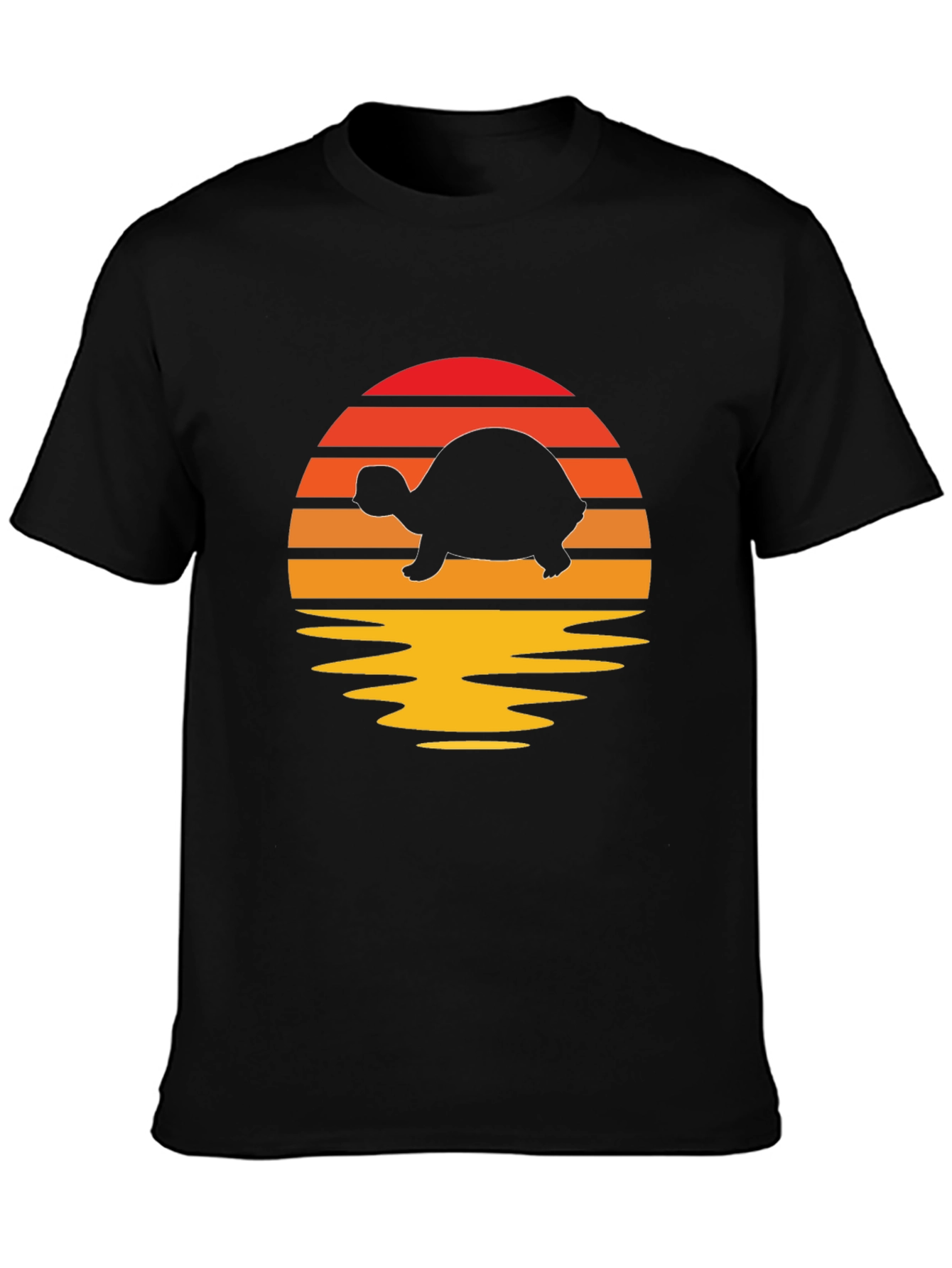 Turtle Sunset Graphic Tee - Retro Style Shirt