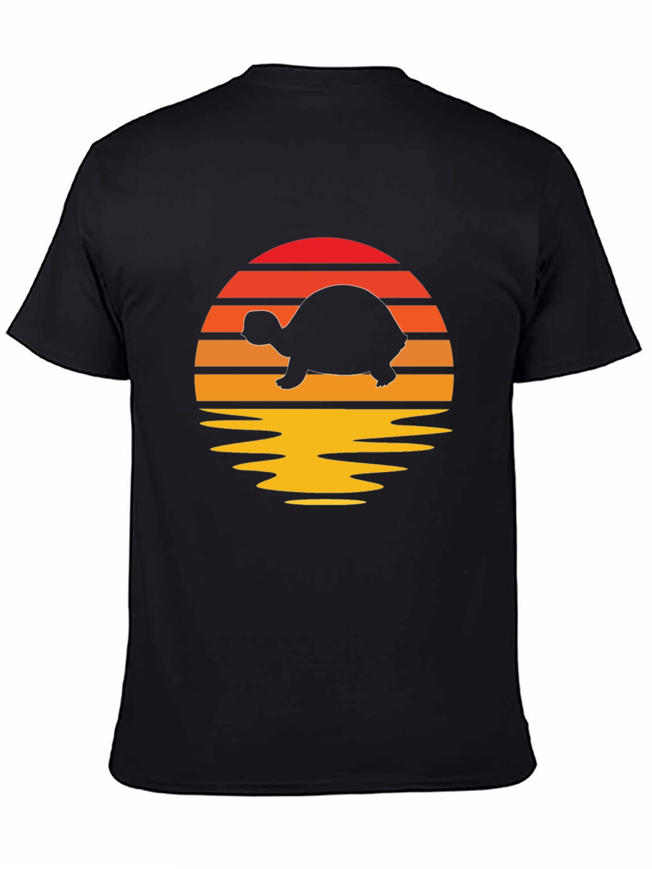 Turtle Sunset Graphic Tee - Retro Style Shirt