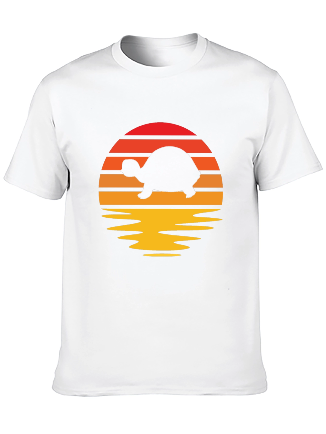Turtle Sunset Graphic Tee - Retro Style Shirt