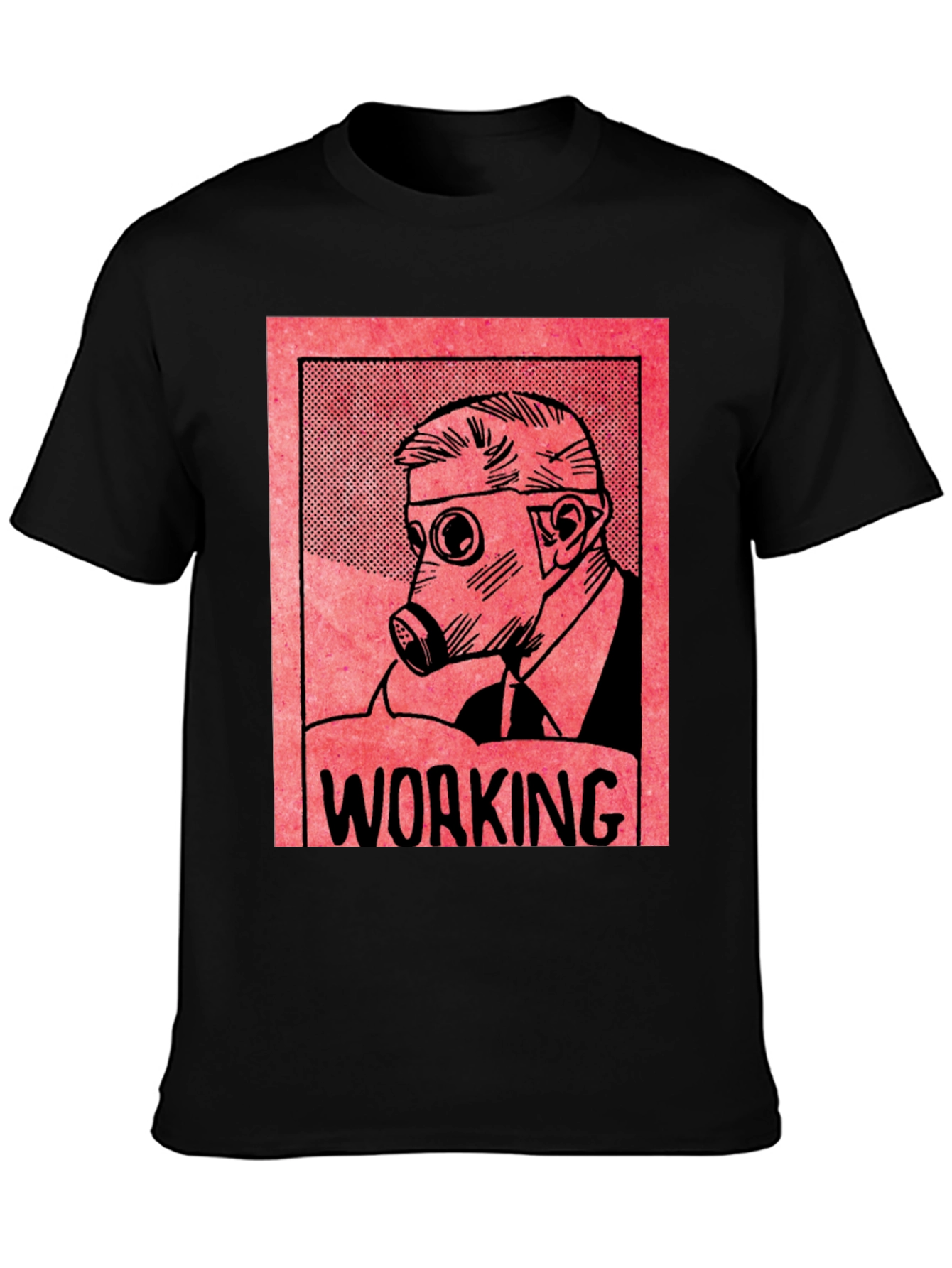 Working Gas Mask Graphic T-Shirt