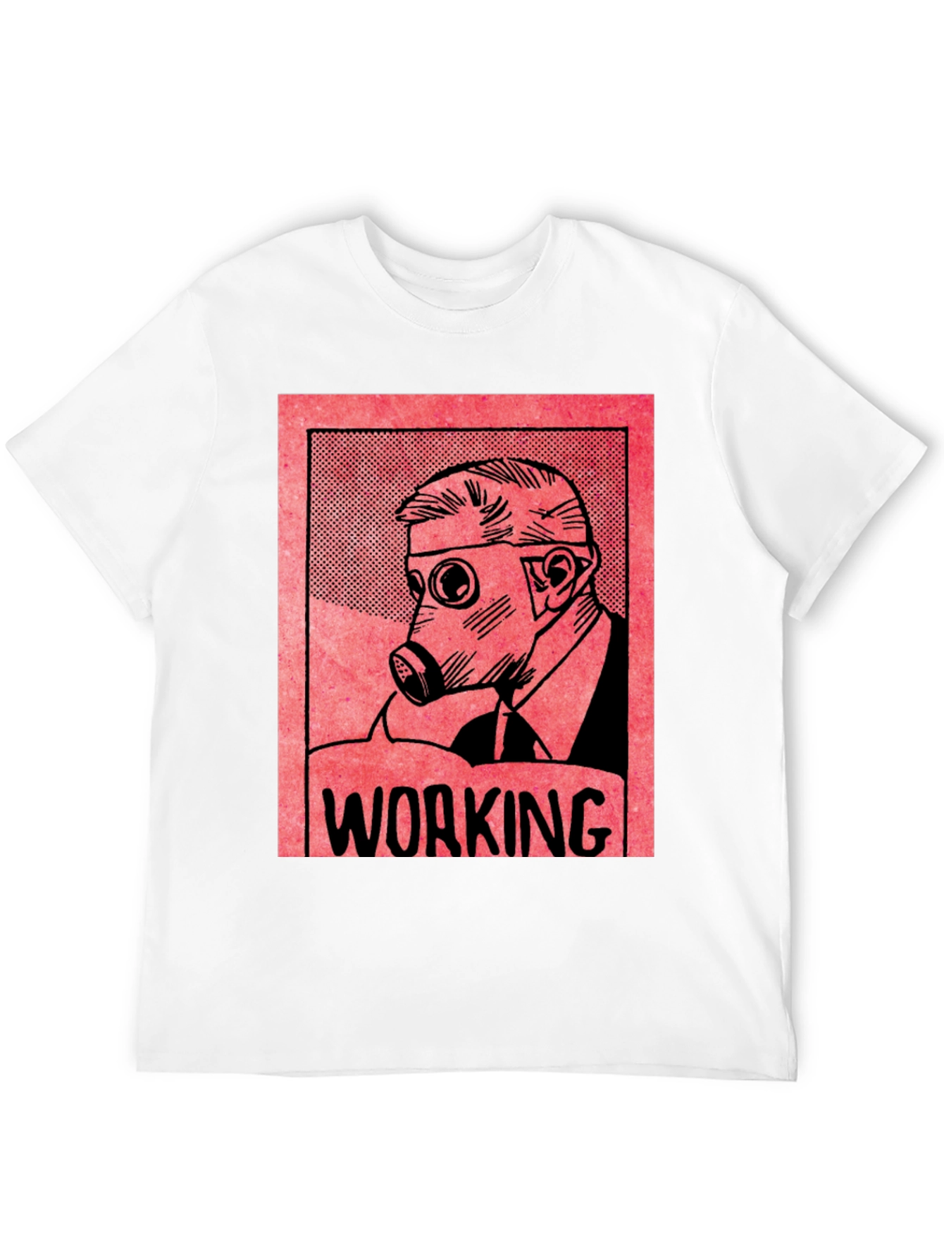 Working Gas Mask Graphic T-Shirt