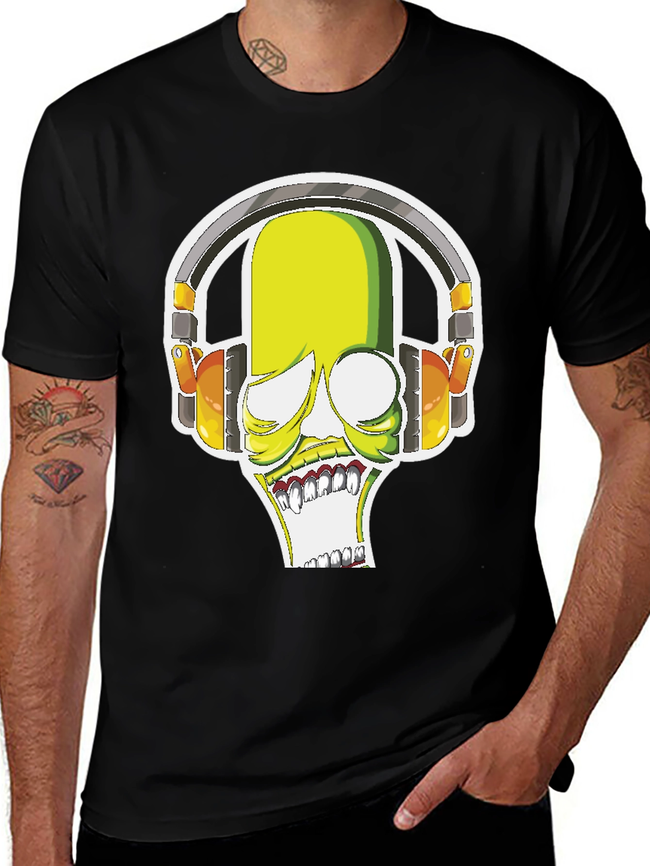 DJ Monster Graphic Tee - Black Crewneck