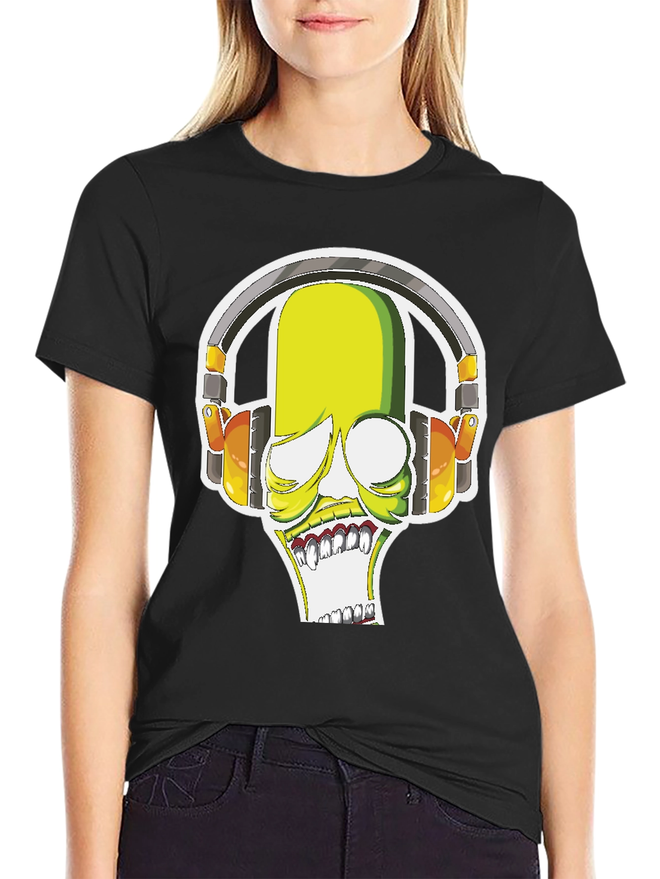 DJ Monster Graphic Tee - Black Crewneck