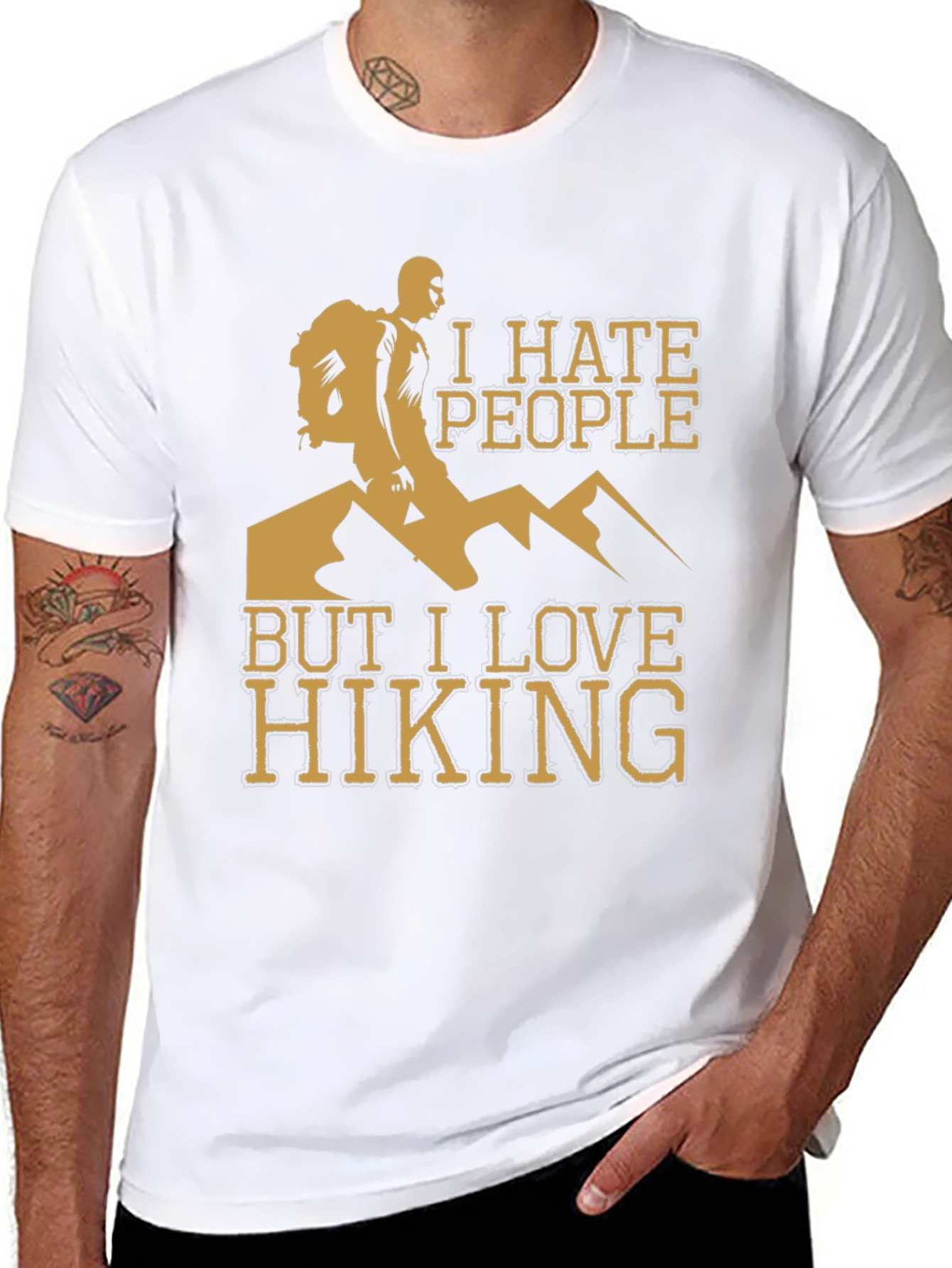 I Hate People But I Love Hiking T-Shirt